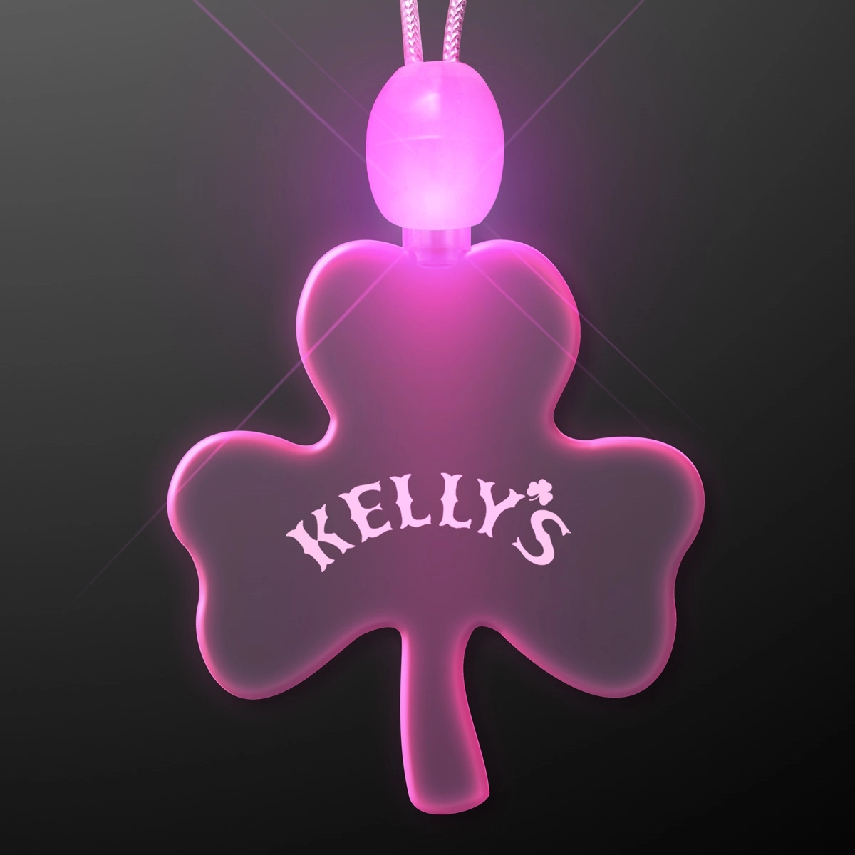 Acrylic Big Shamrock Shape Necklace with LED 7