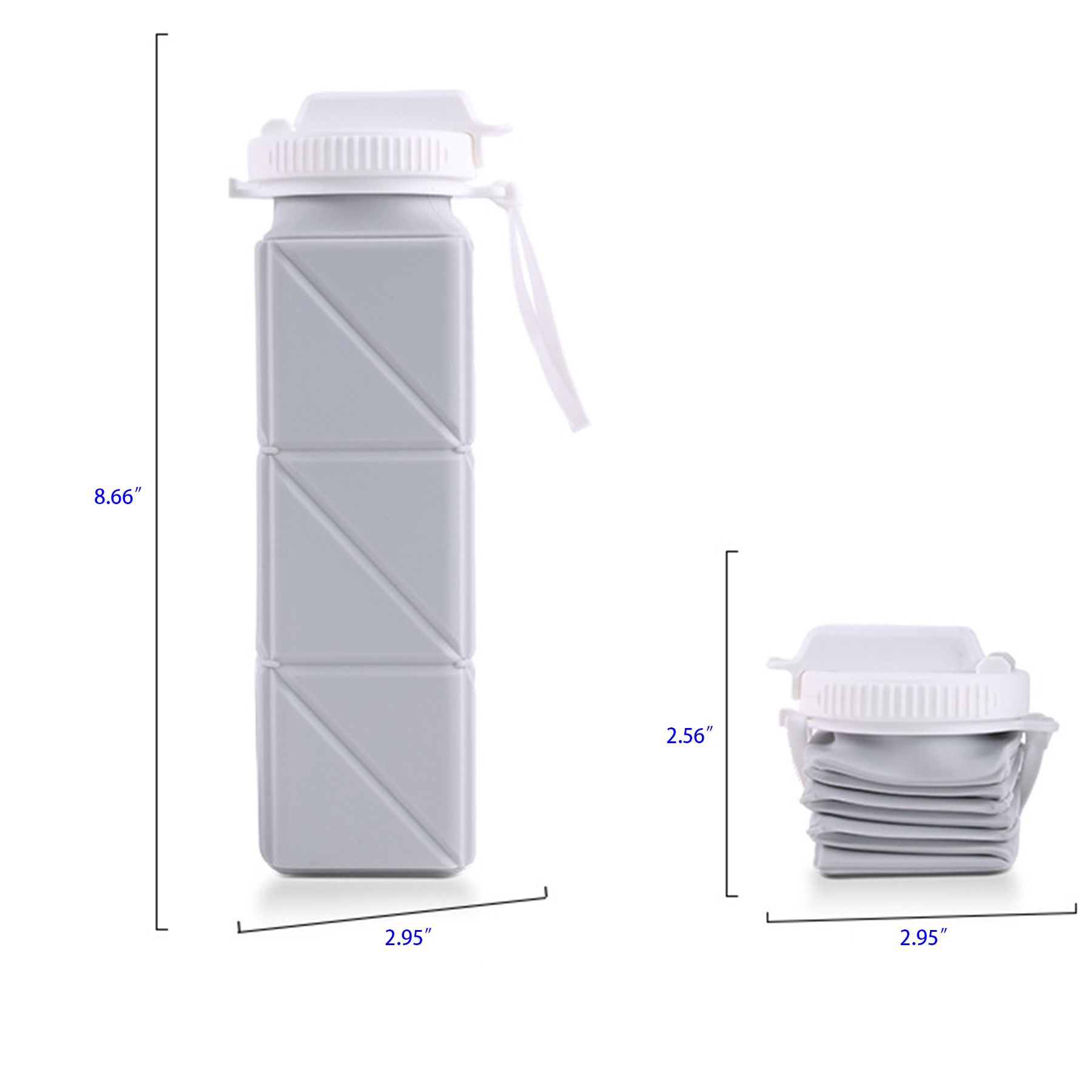 620ml Foldable Silicone Water Bottle 2