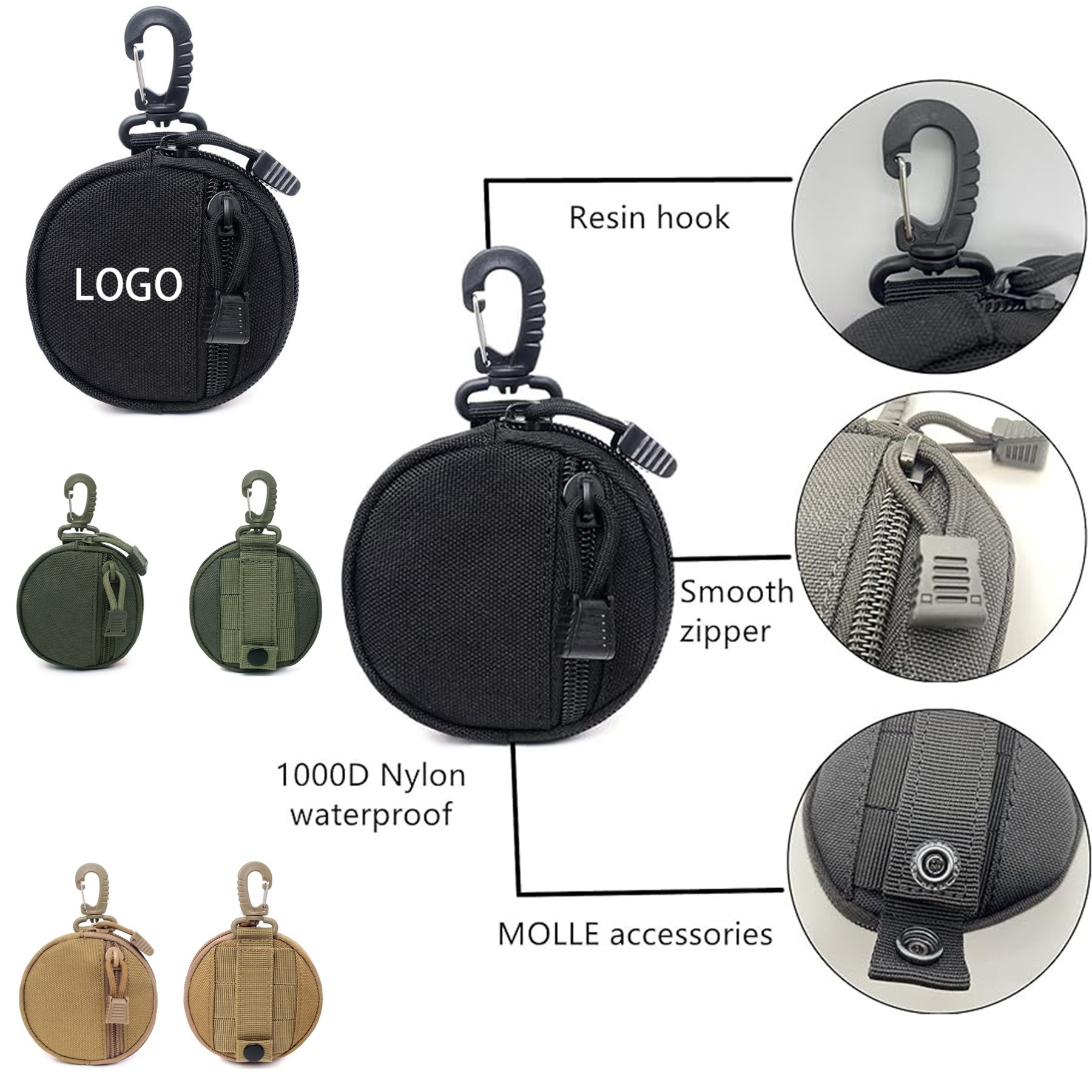 Tactical Coin Purse Keychain