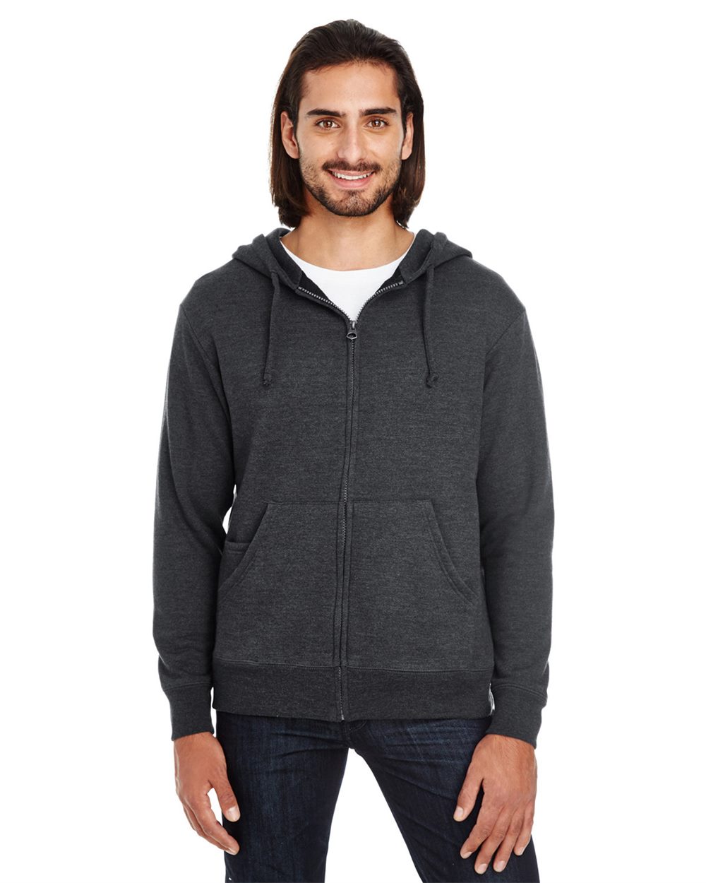 Unisex Tri-Blend French Terry Full-Zip - 321Z, custom hoodie or sweatshirt with logo imprint 6
