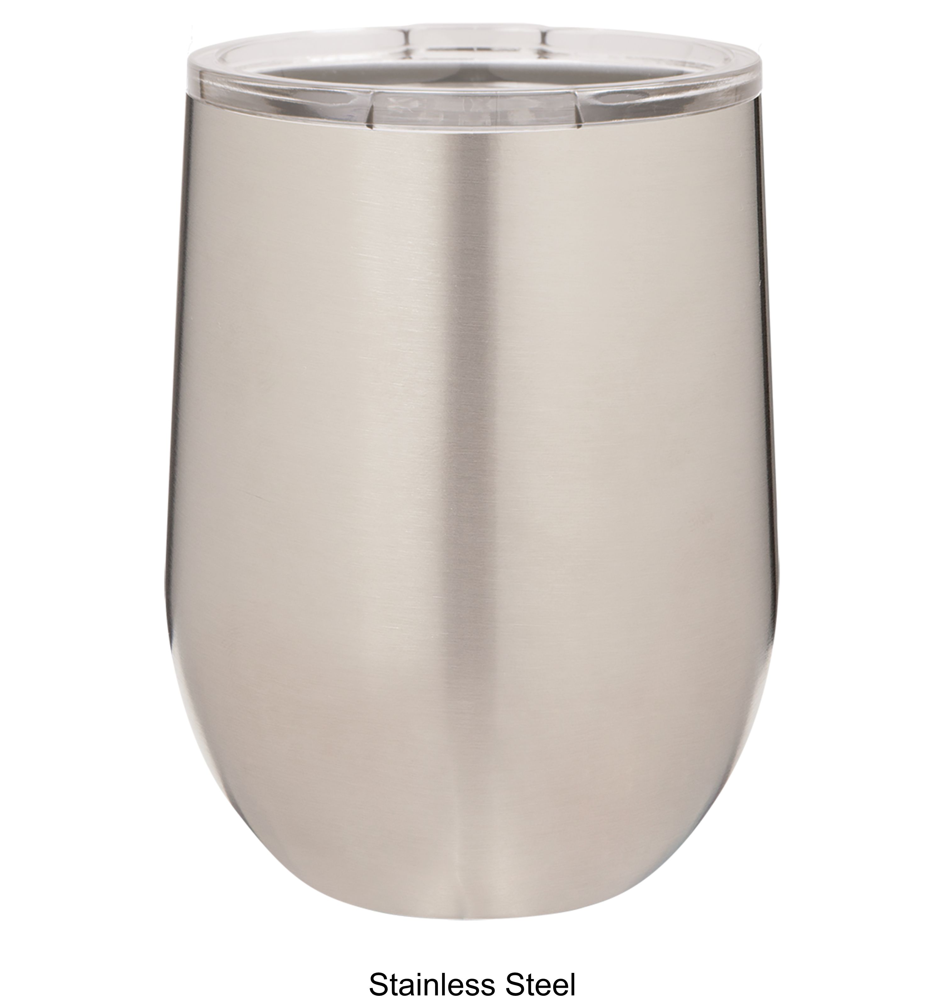 12 Oz. Polar Camel Stemless Wine Glass w/Lid Stainless Steel 16