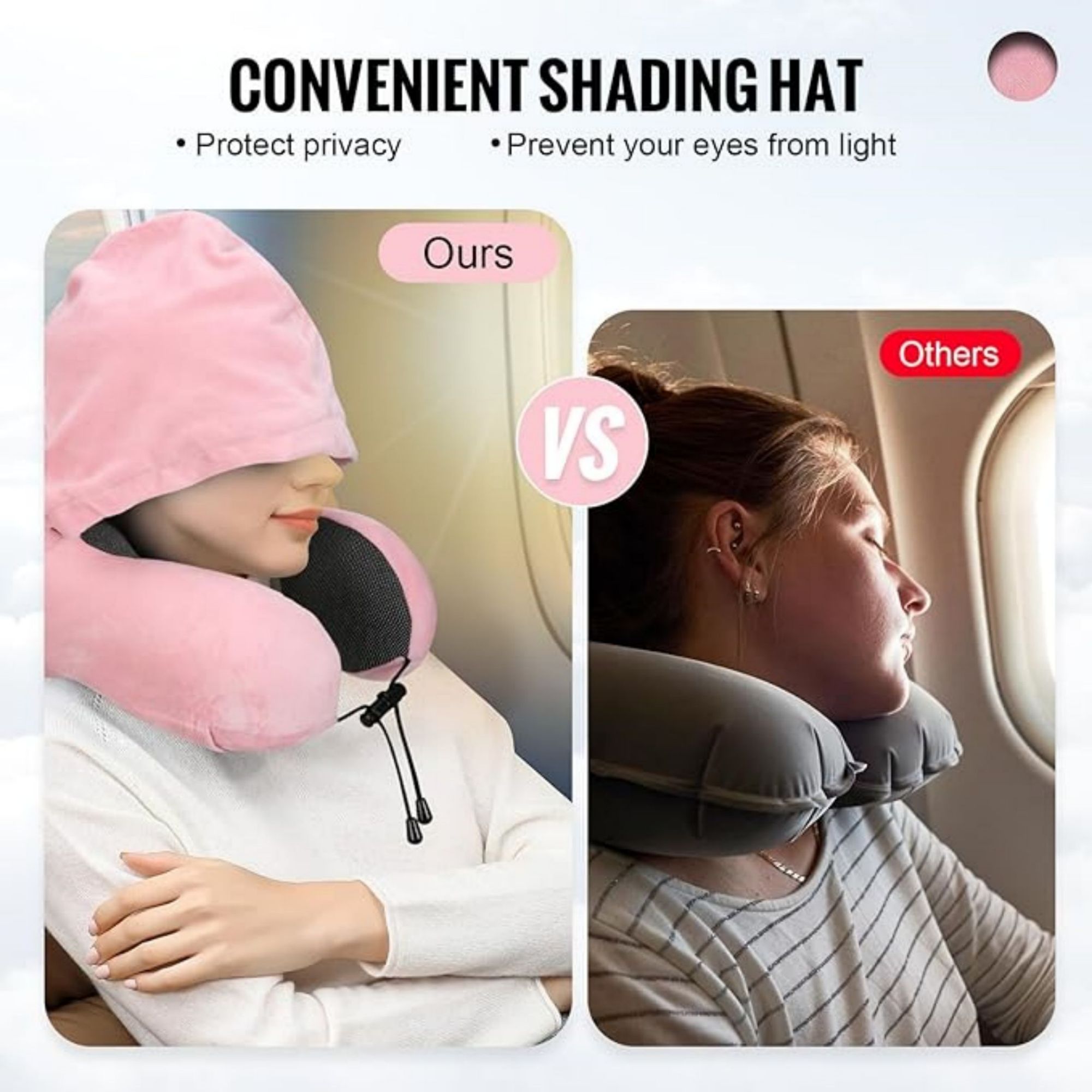Neck Pillow For Travel With Hood, custom sports ball with logo imprint 4