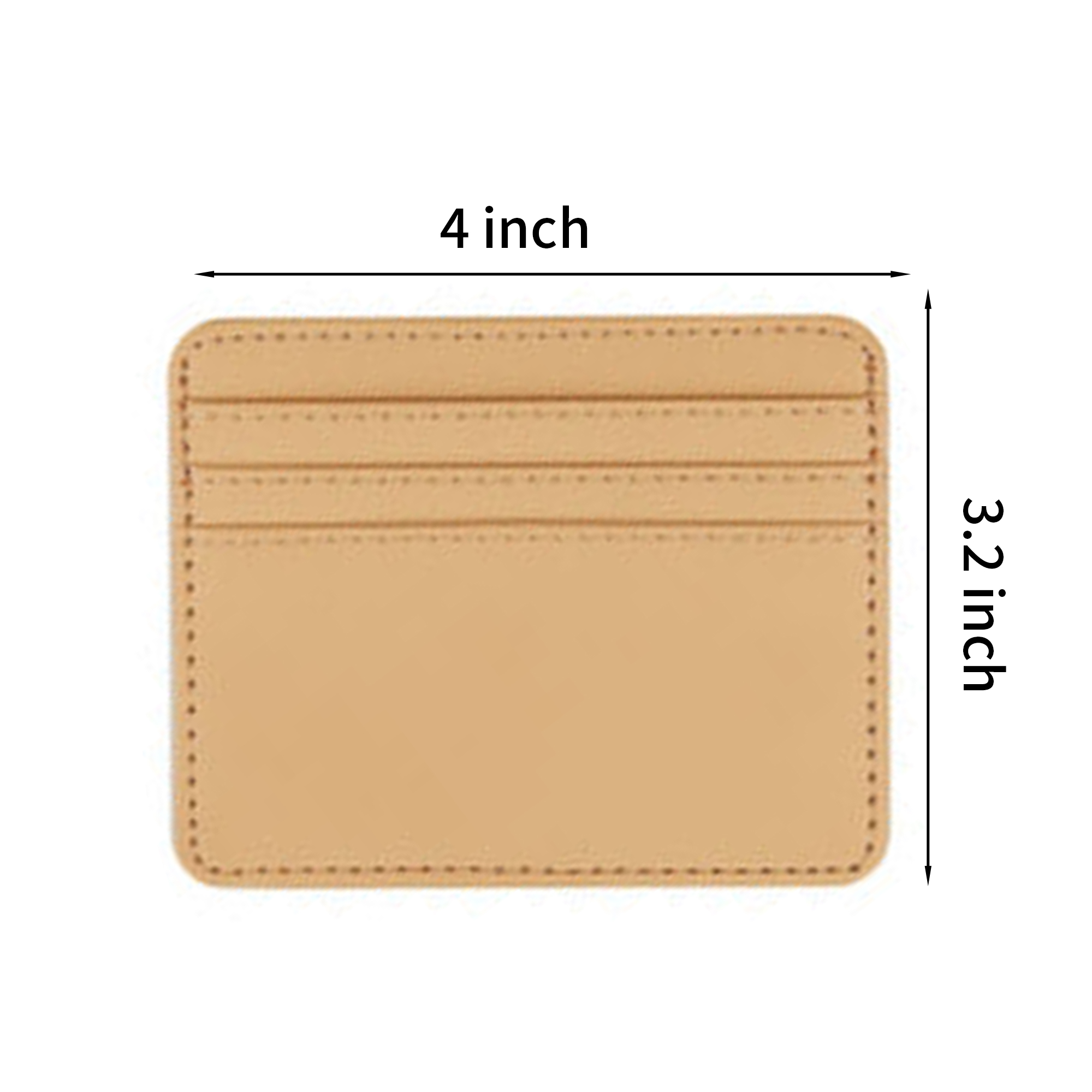Pu Leather Credit Card Holder Wallet With Multi Card Slot Design 4" X 3.2" 5