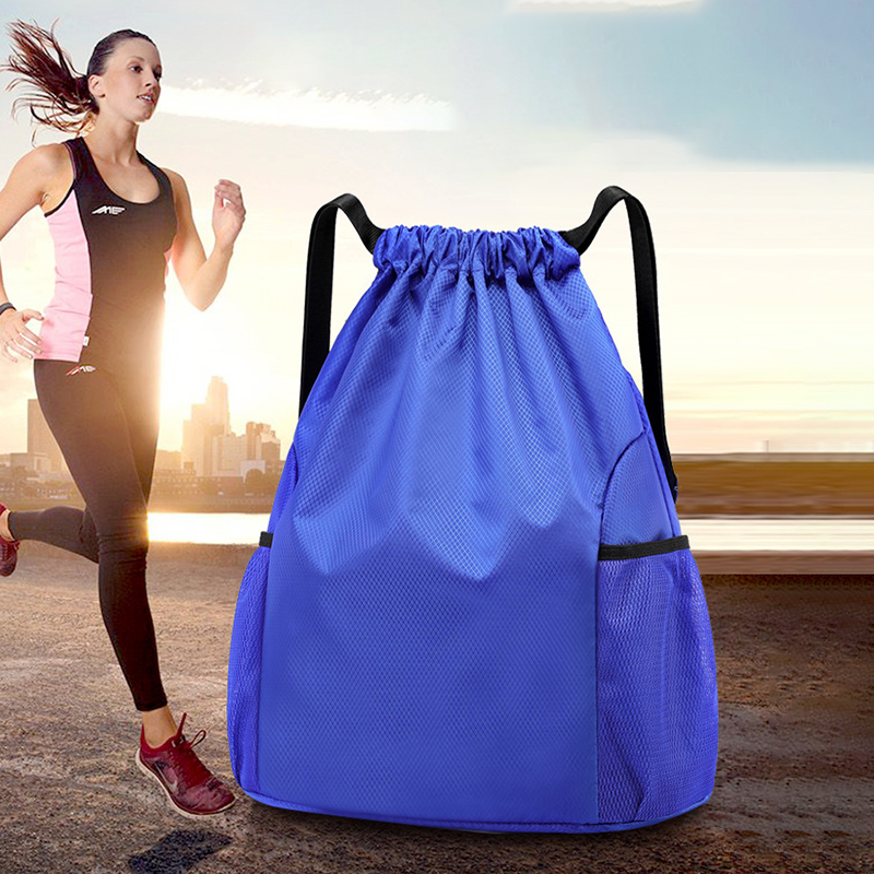 Oxford Sports Fitness Drawstring Backpack w/ Side Pockets 20