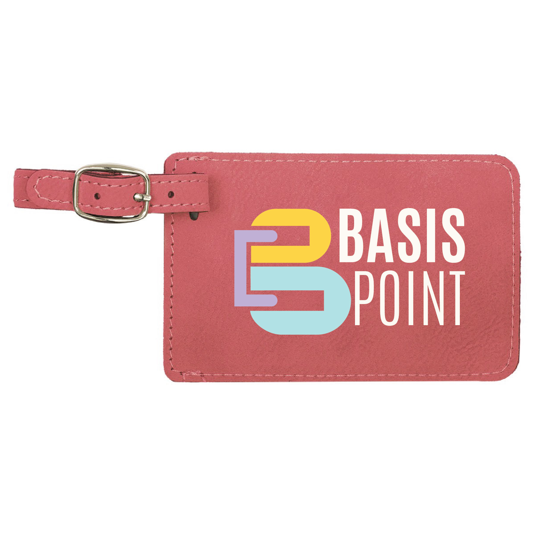 Pink Leatherette Luggage Tag