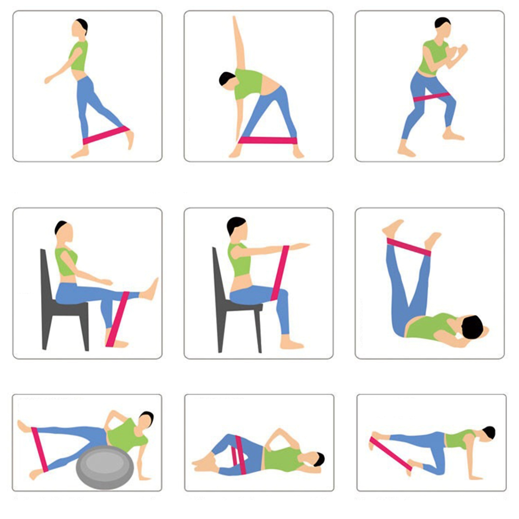 5 Lb. Extra-Light Yoga Resistance Bands 2