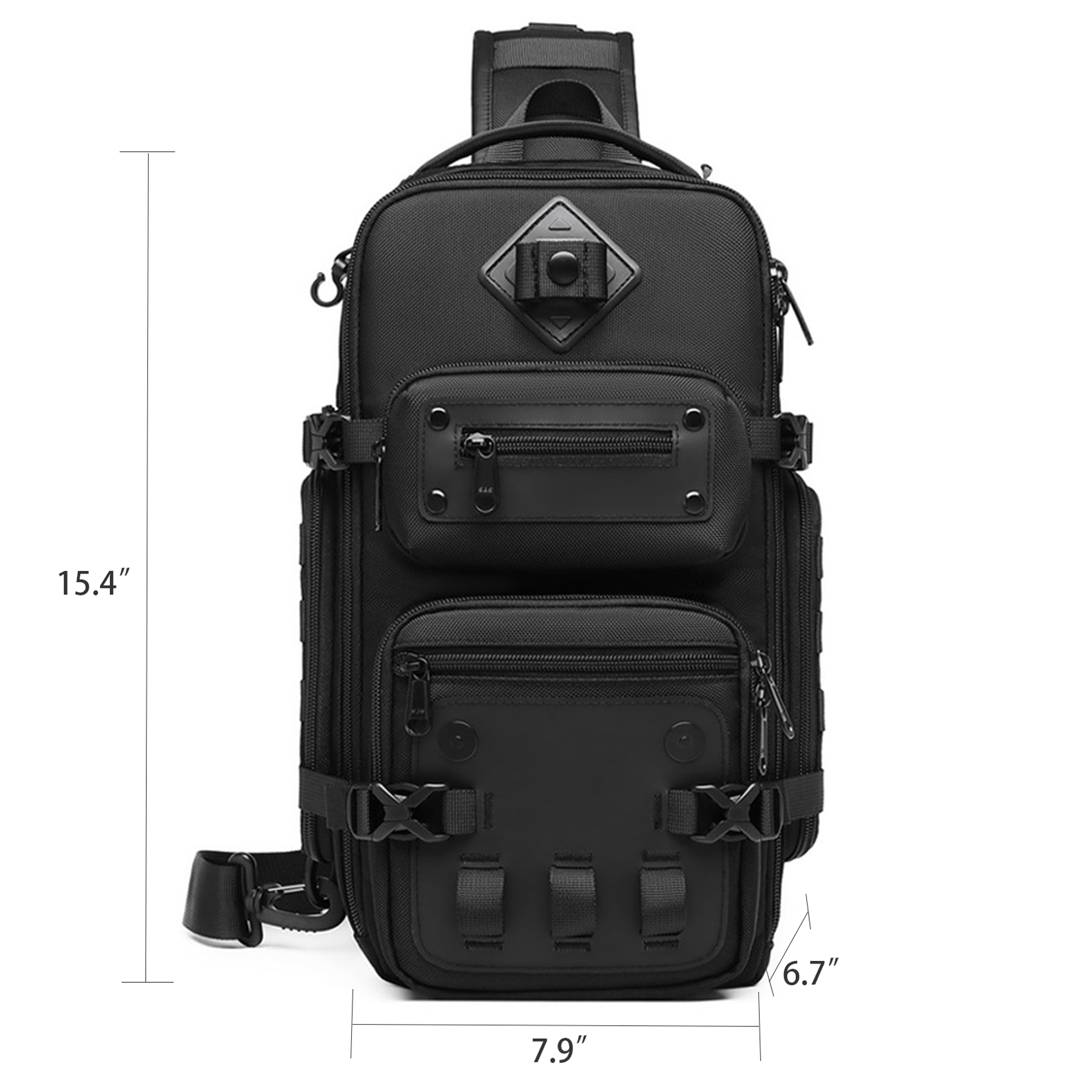 Oxford Sling Backpack Large Capacity Shoulder Crossbody Bags 8