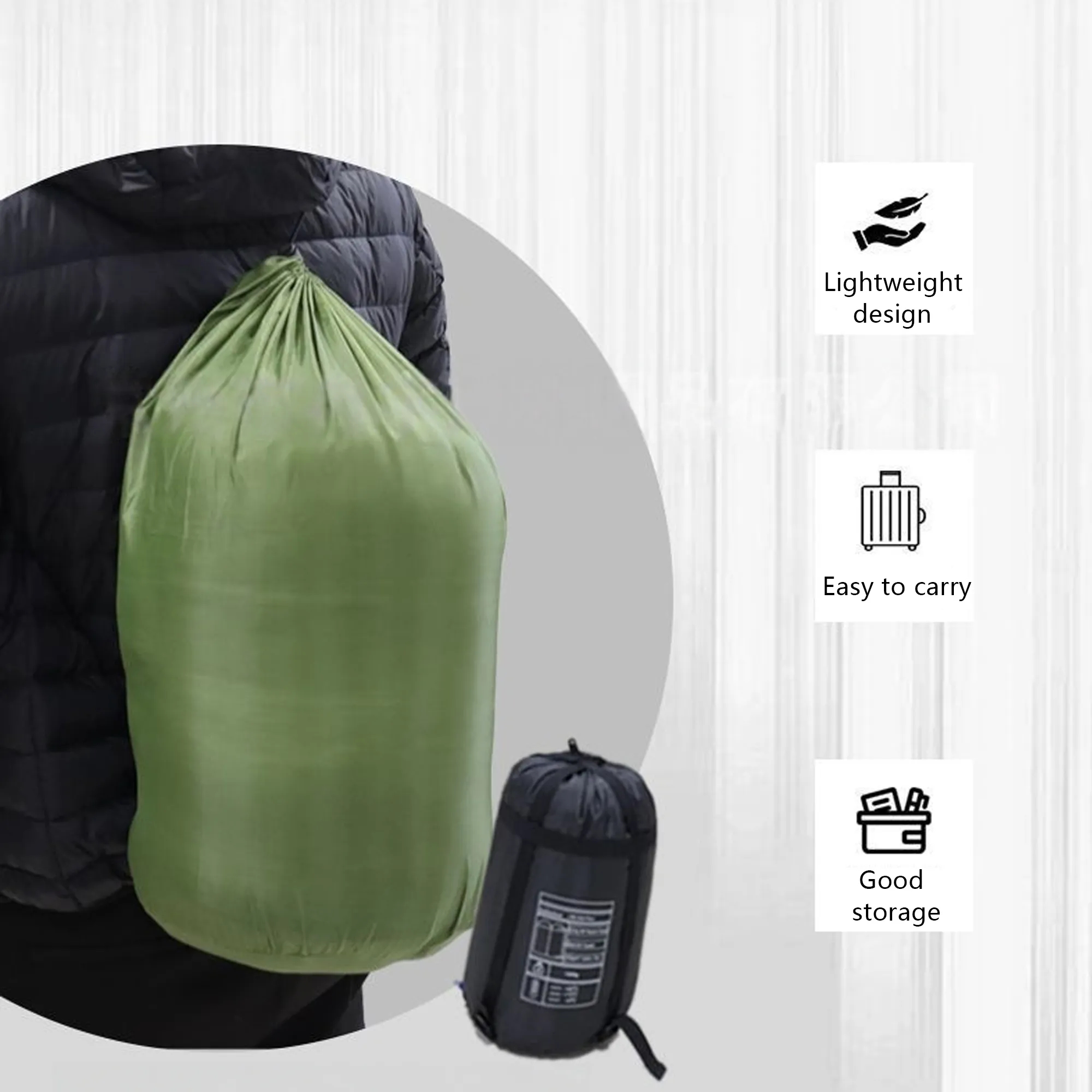 Winter Portable Sleeping Bag For Adults Machine Washable 5