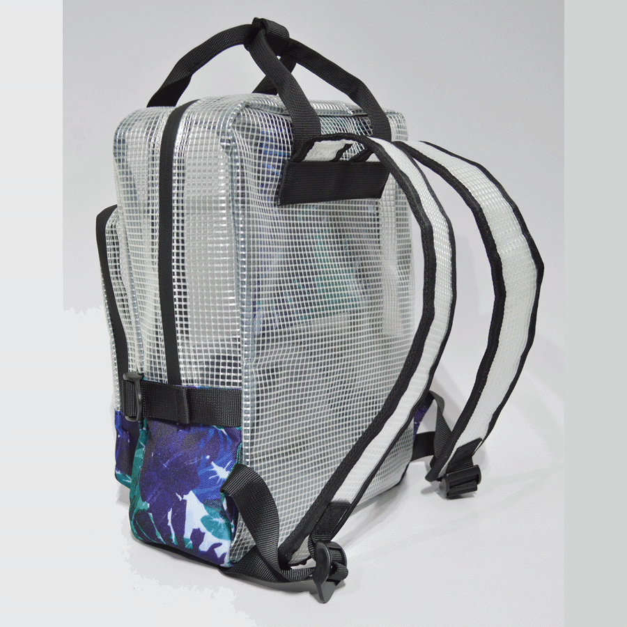 Grid PVC Backpack w/ Bottom Sublimation 11