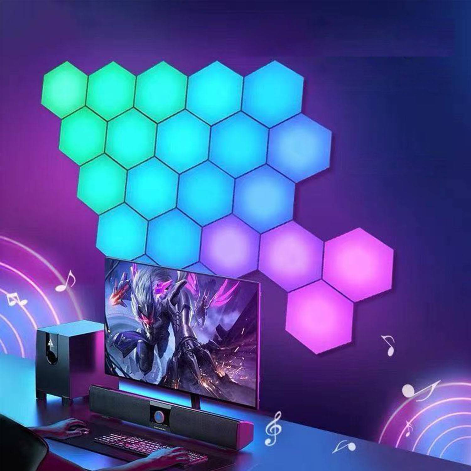 Hexagonal DIY wall lamp Led Light for esports 3