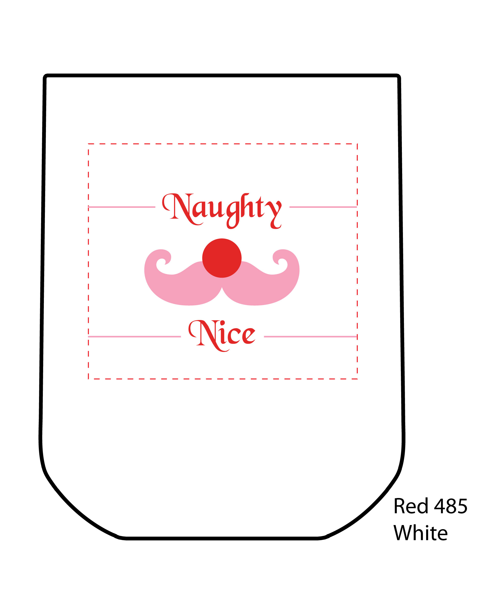 8oz "Naughty or Nice" Stock Holiday Stemless Plastic Wine Tumbler 2