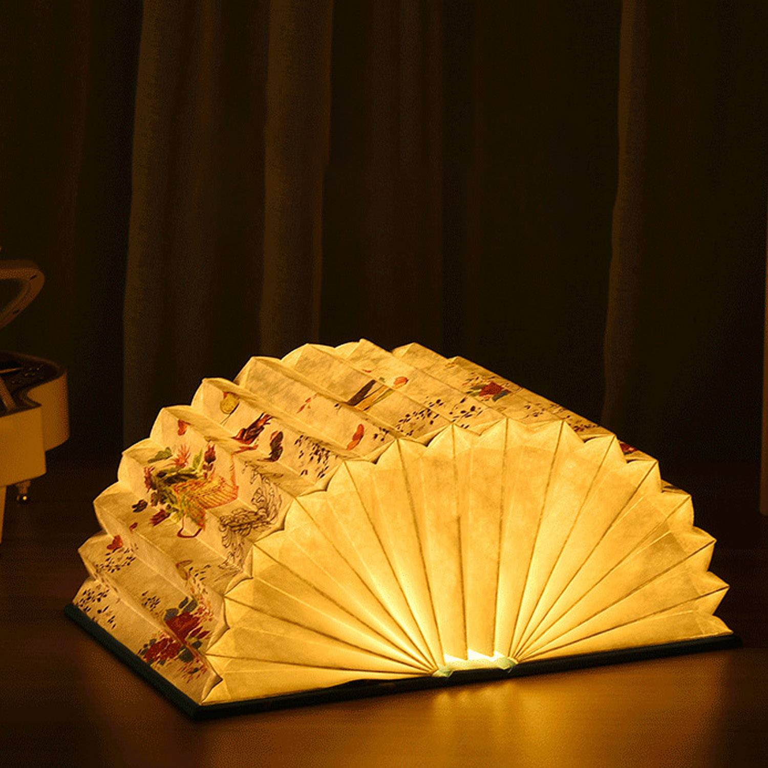 Book Lamp Creative Folding Fan-Shaped Home Night Light 5