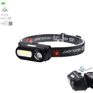 Adjustable LED Headlamp Lightweight Rechargeable Manual And Sensor 21