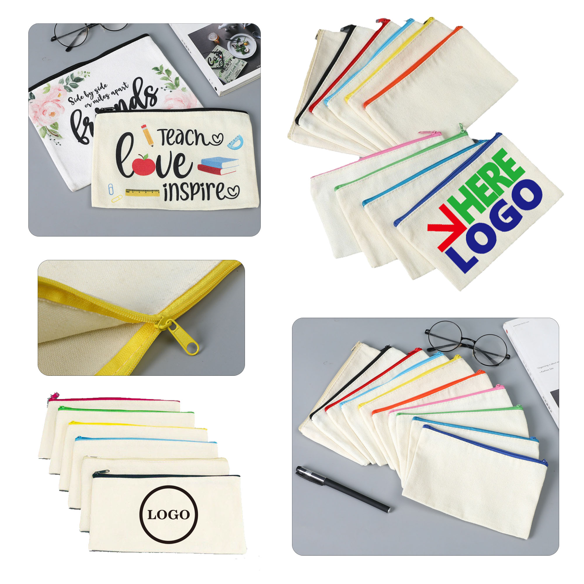 MOQ100 Canvas Material Pencil Case 3