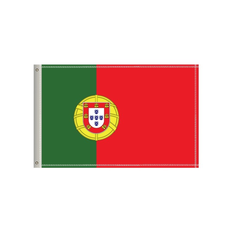 National Flag, Portugal, Double-Sided - 36"W x 24"H 2