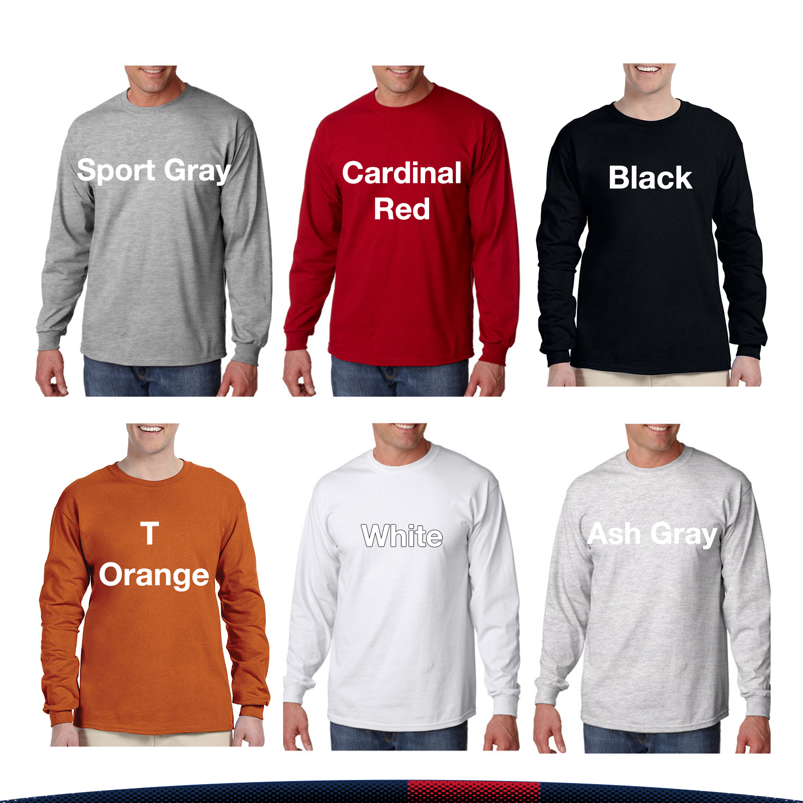Gildan® 100% Cotton Long Sleeve T-shirts 4