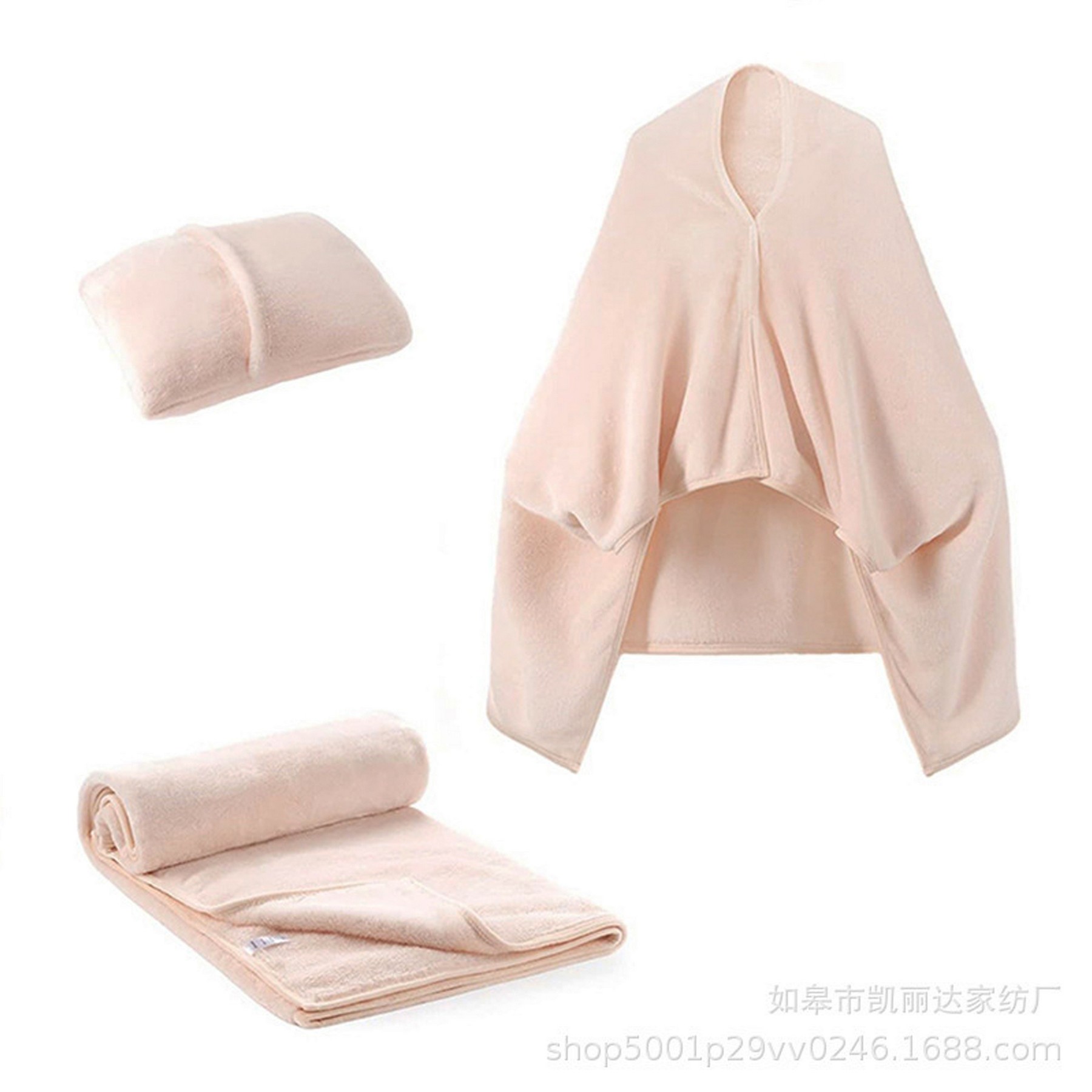 Versatile Foldable Flannel Travel Blanket 10