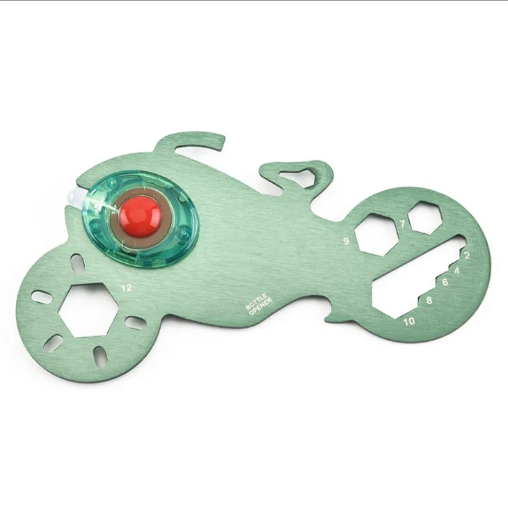 Moto-shaped Wrench Set Tool Card With LED 3