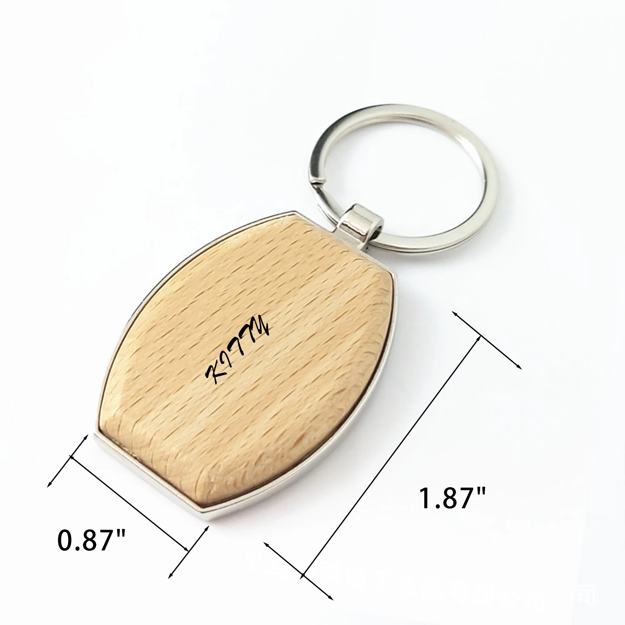 Silver/Wood Keychains 3