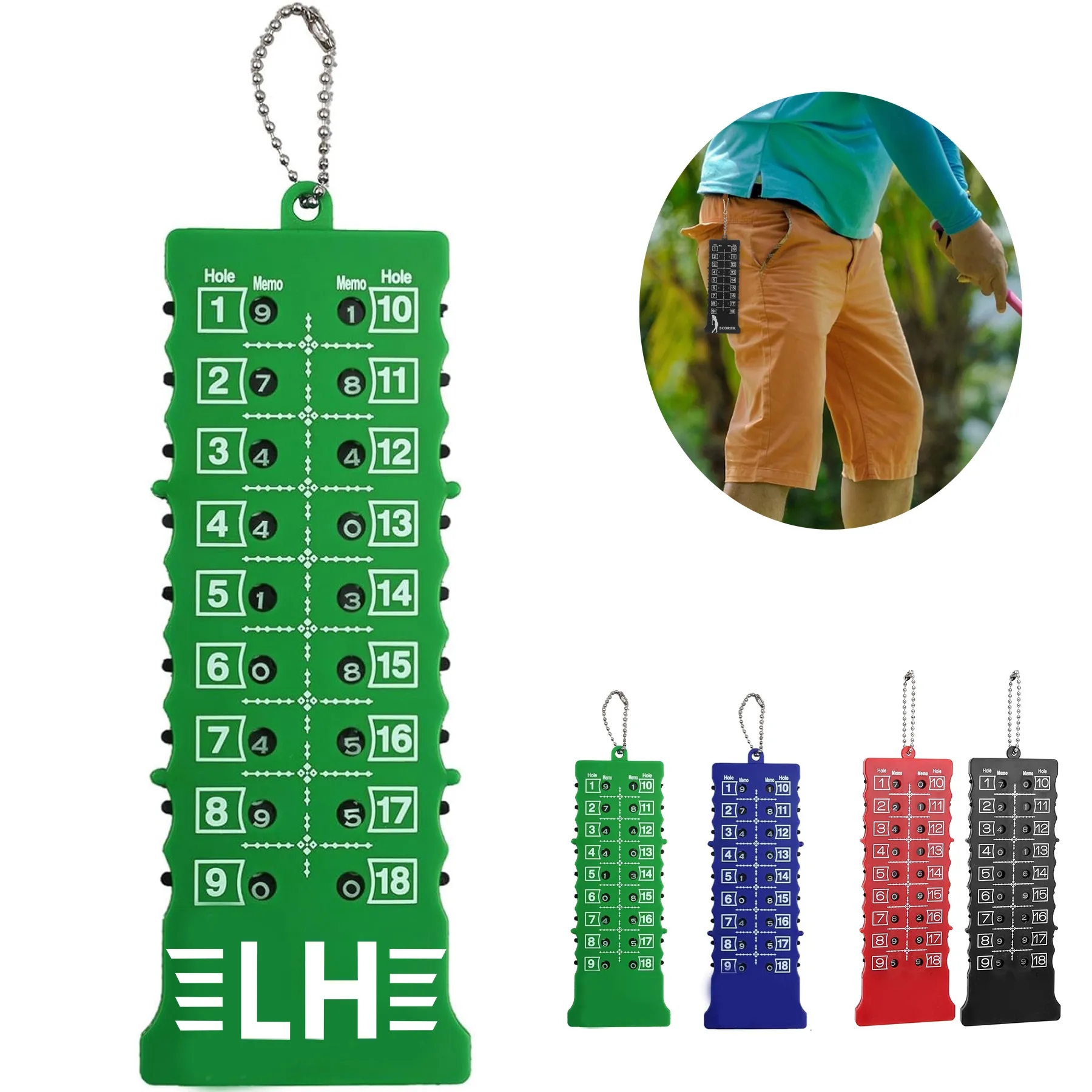 Portable Golf 18 Hole Strip Scorecard 1