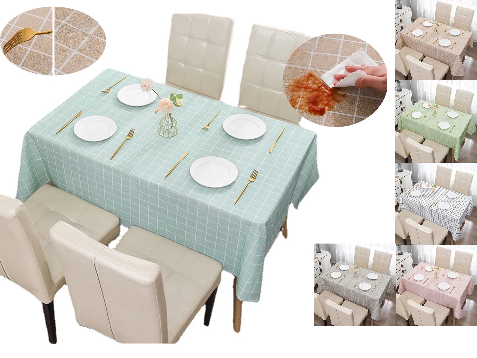 PVC Checkered Tablecloth 2