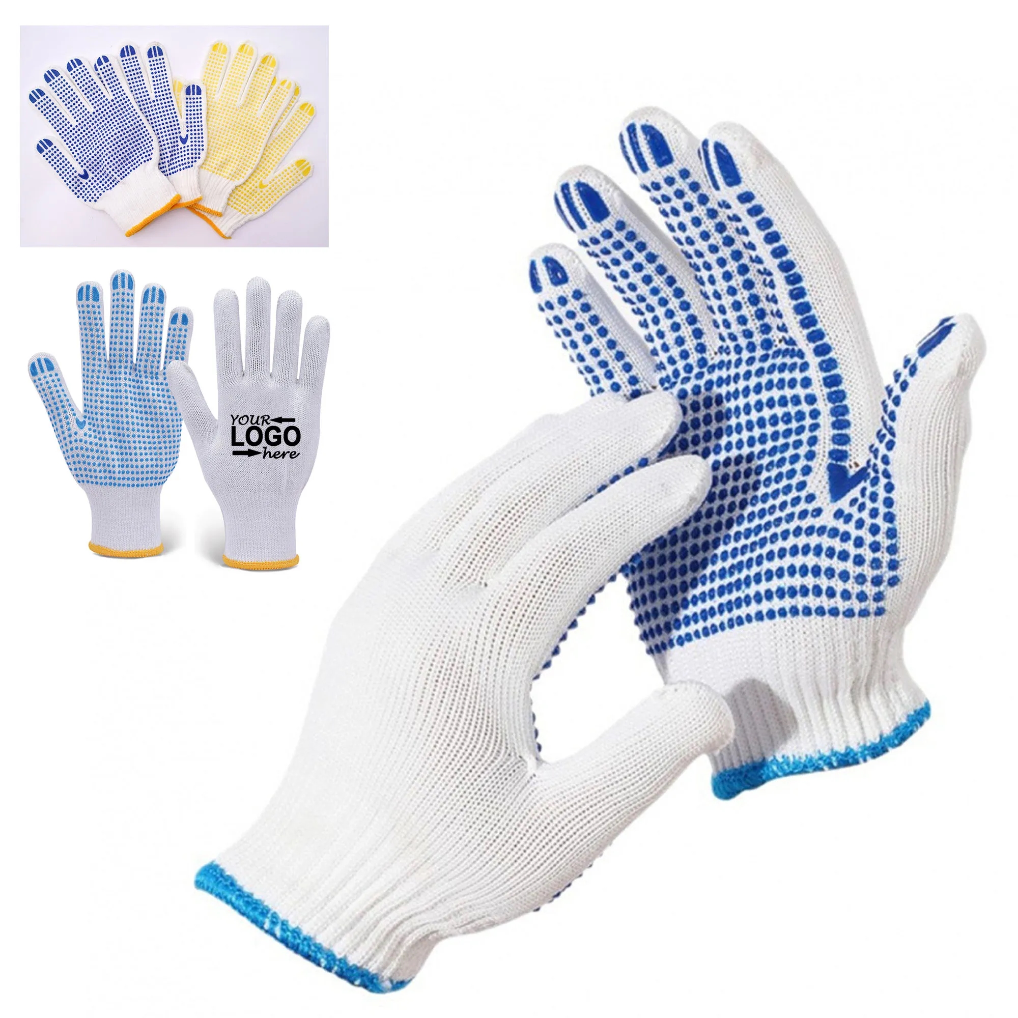 Cotton Polyester Knit Dot Work Gloves 3