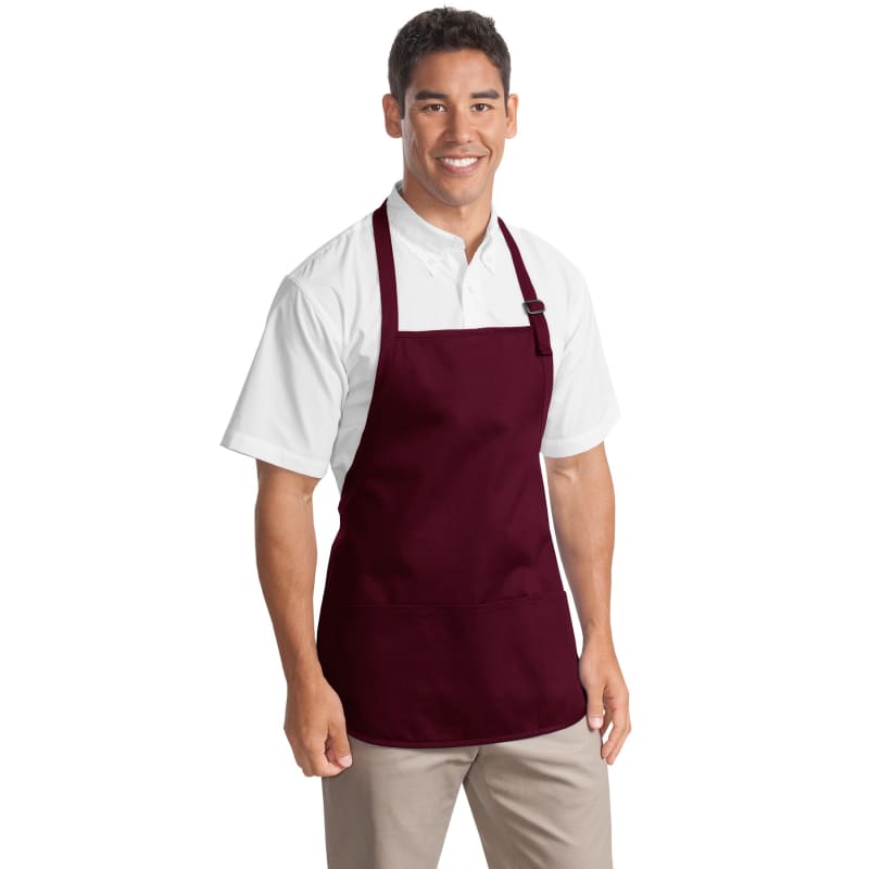 Port Authority Medium-Length Apron With Pouch Pockets. 29