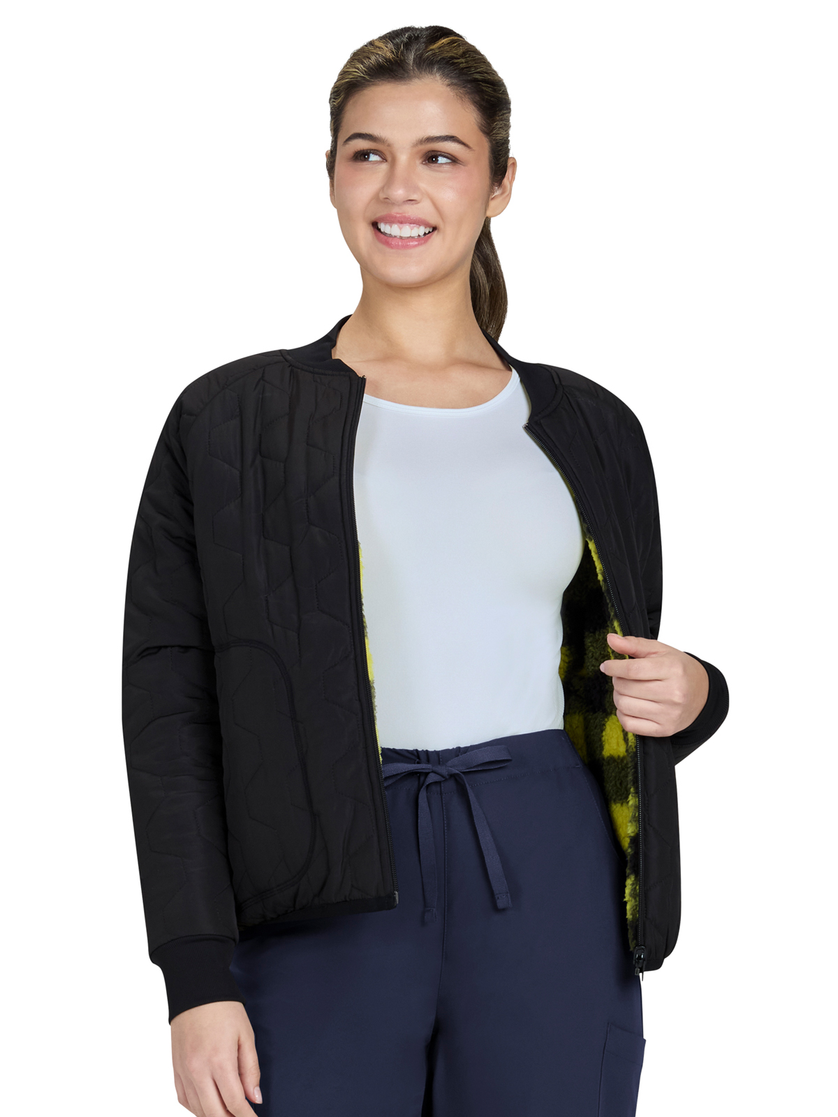 koi - Smiley World - Women's Four-Pocket Reversible Jacket