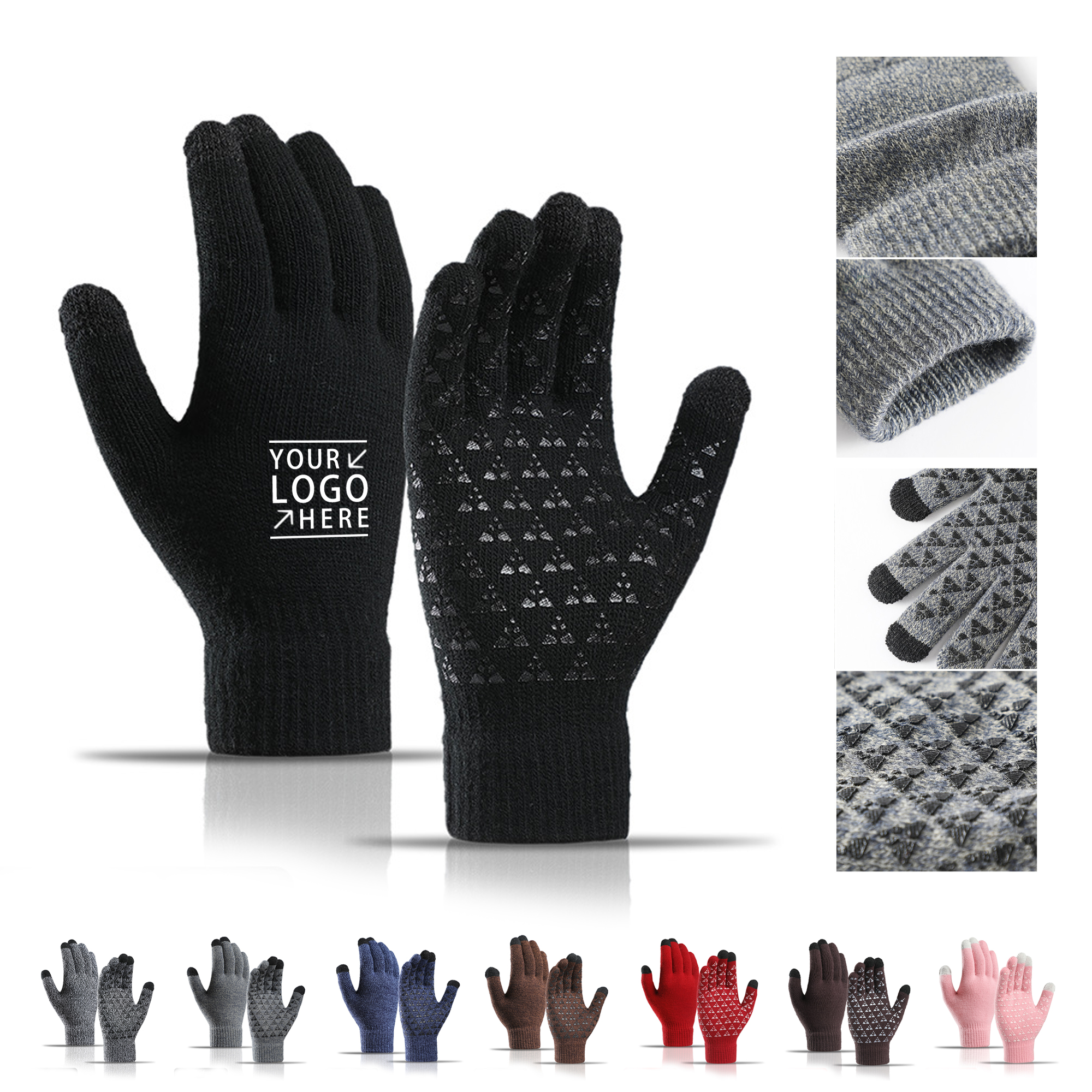 3 Fingers Touch Screen Thick Warmth Gloves 1