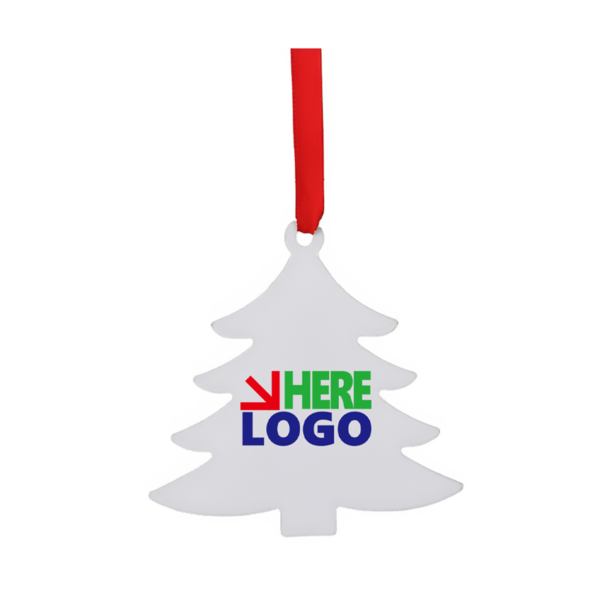 MOQ50 Personalized Aluminum Christmas Tree Hanging Ornament 2