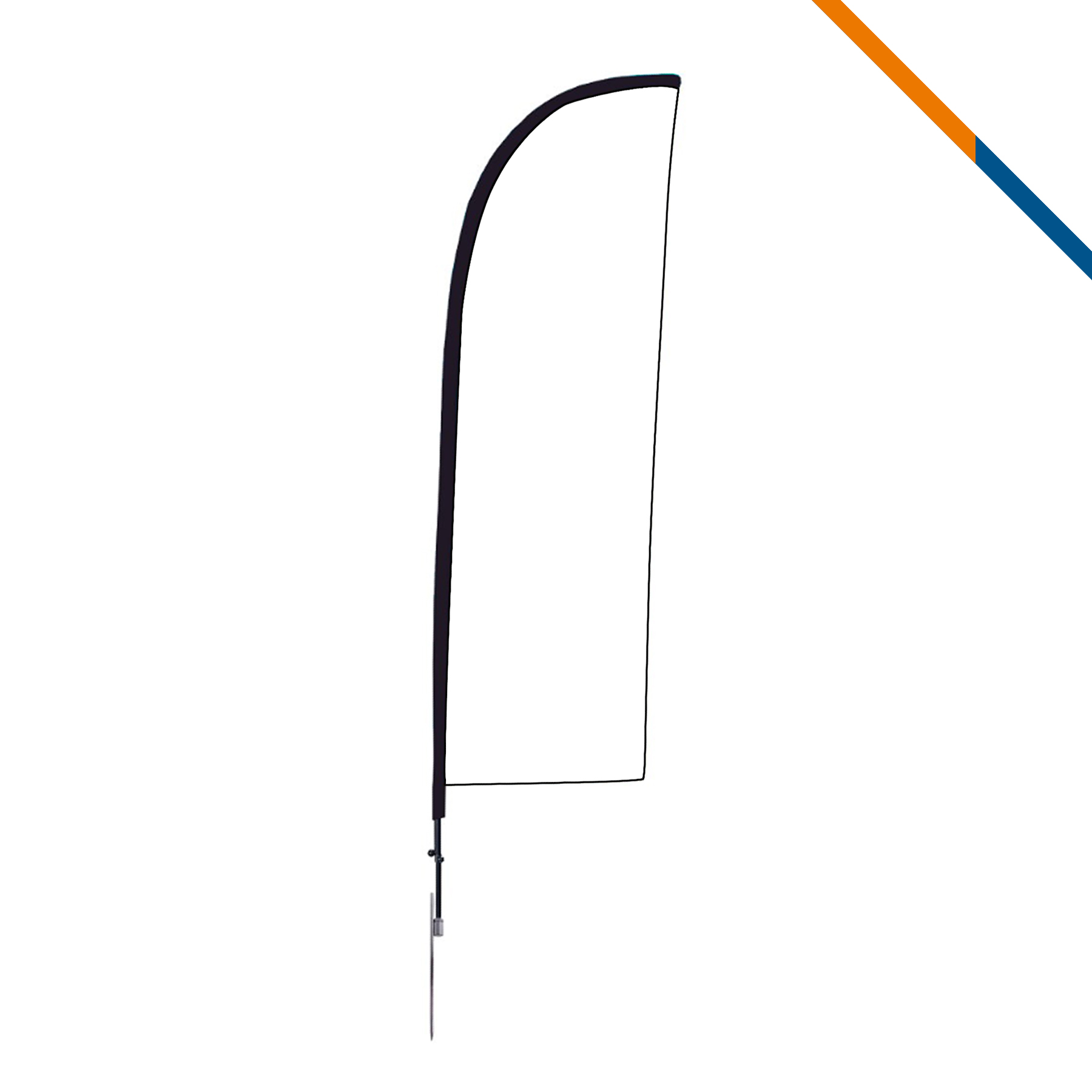 9' Denri Single-Sided Straight Flag 2