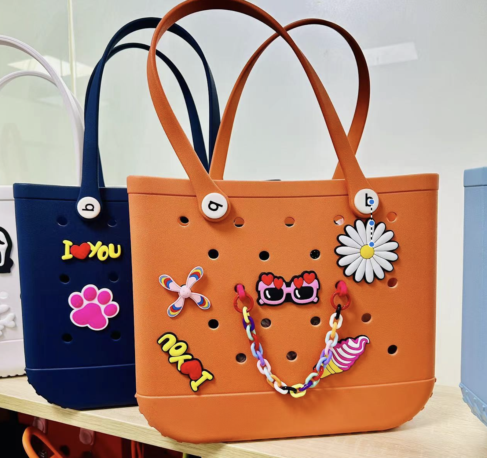 Rubber Beach Bag/Waterproof Washable Tip Proof Durable Open Tote Bag 1