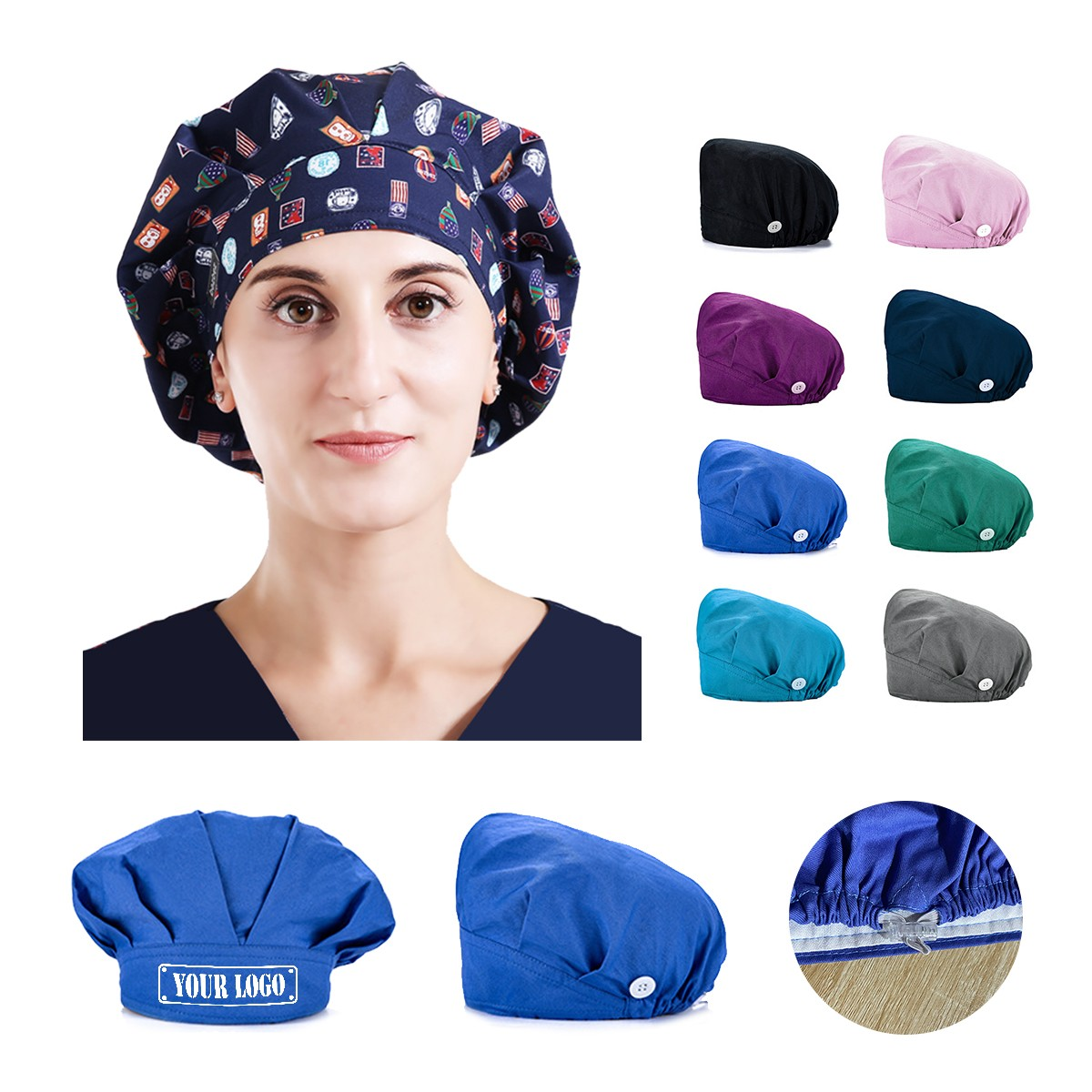 Unisex Bouffant Scrub Hat 2