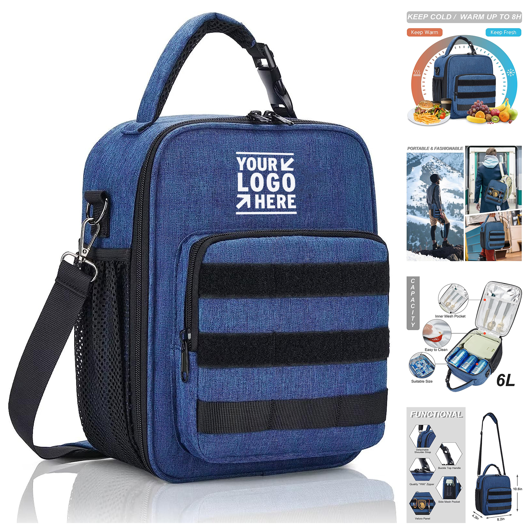 Men Women Adults Small Insulated Reusable Portable Lunchbox
1