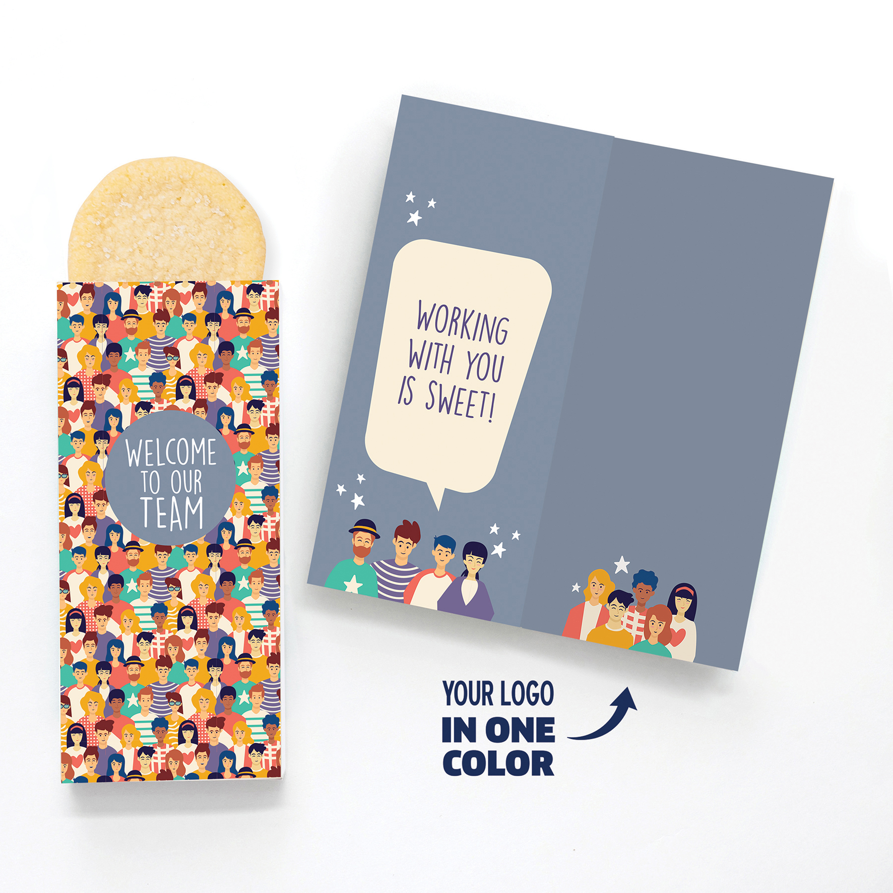 One Color Foil-Stamped Stock Welcome Sweeter Cards with Sugar Cookies 2