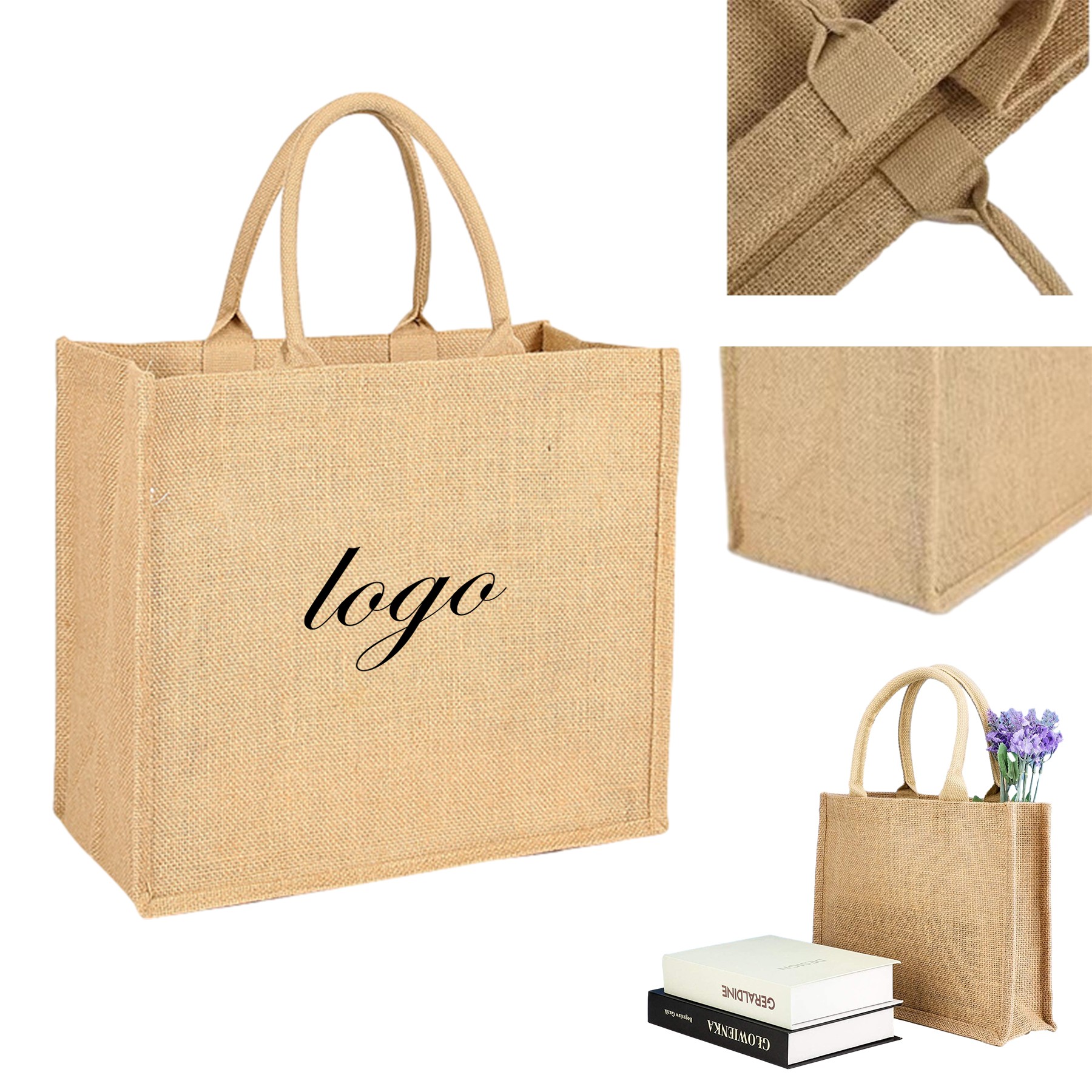 Reusable Jute Tote Bag