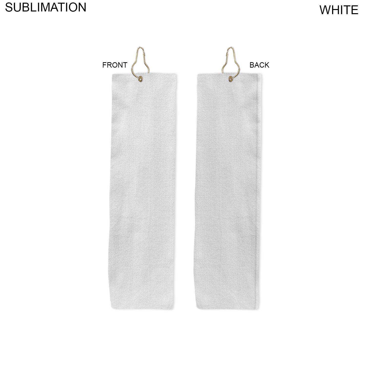 24 Hr Express Ship - Plush Velour Terry Cotton blend Golf Towel, Finished size 5x18, Trifold 6