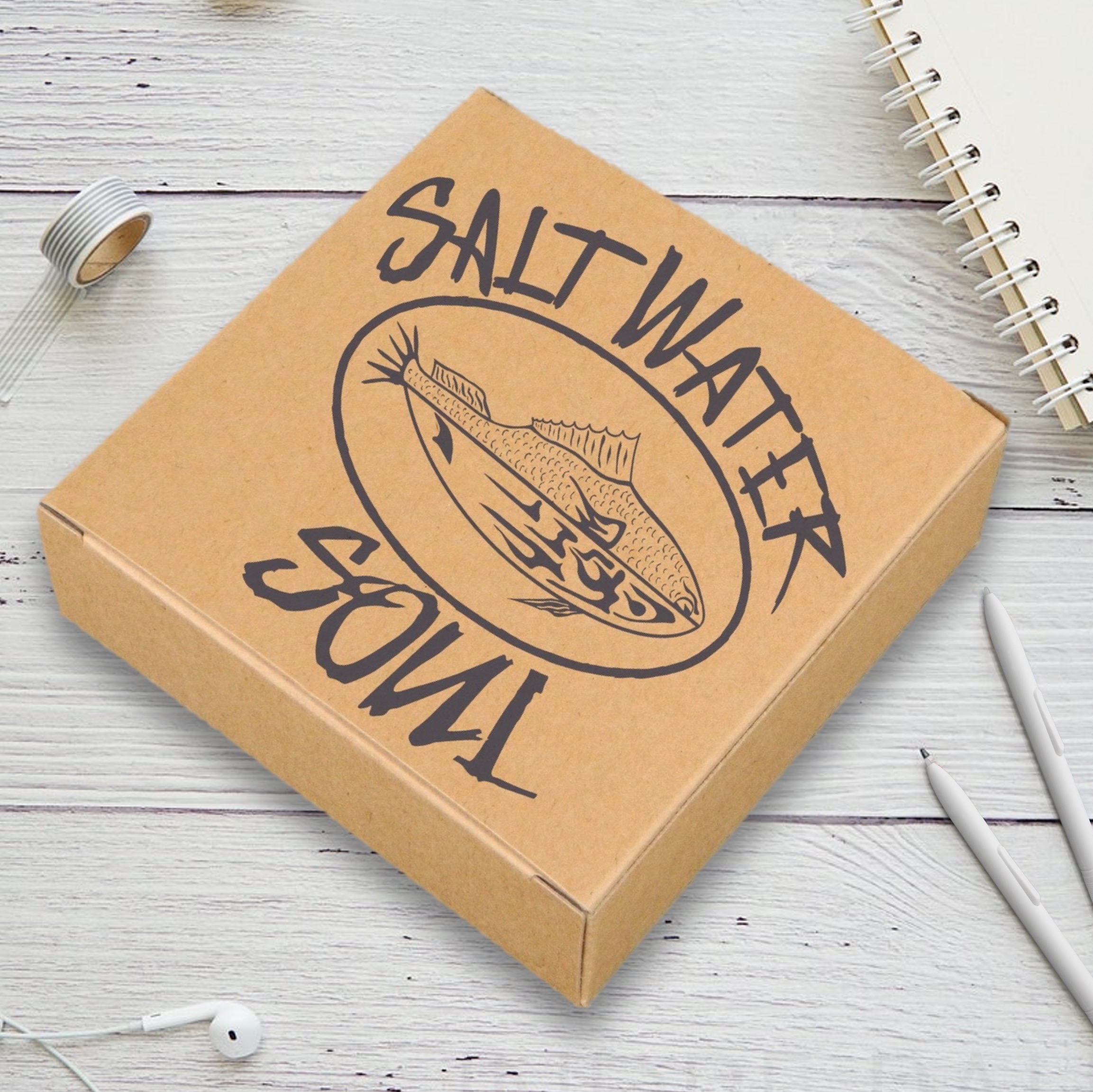 4 Round Custom Printed Coaster Box Set with Custom Print on Back of Box 7
