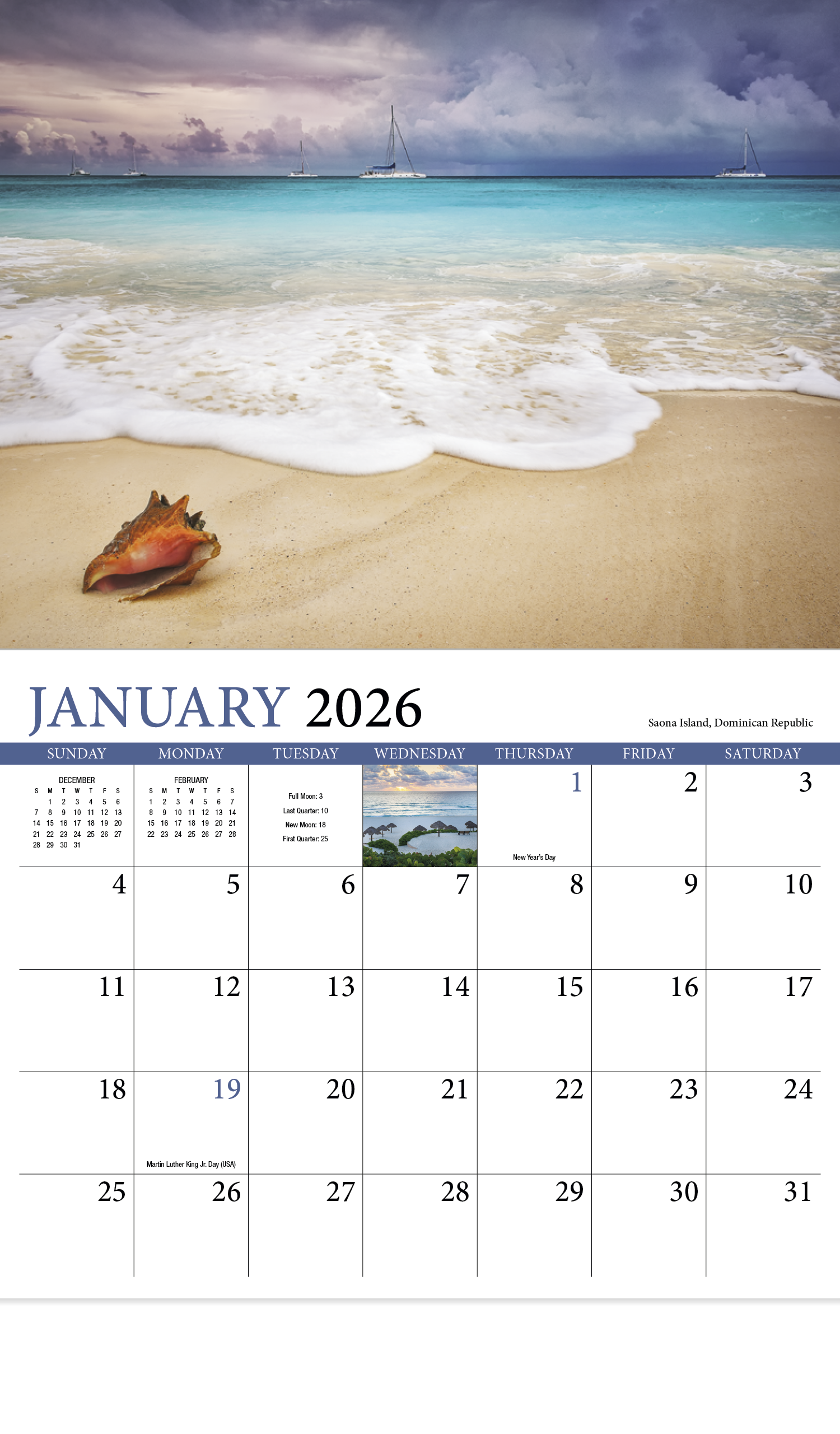 HotLine® Products Beaches Appointment Calendar - Stapled 4