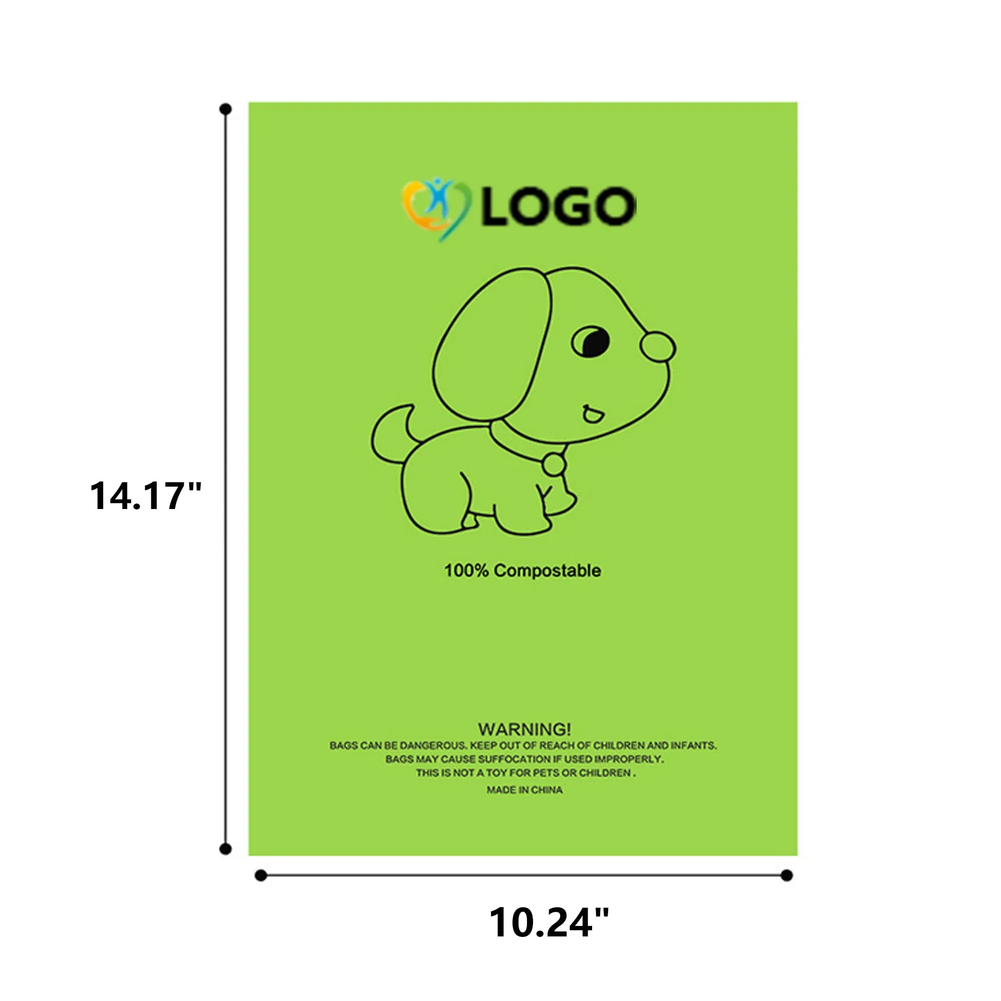 Custom Biodegradable Compostable Dog Poop Bags 2