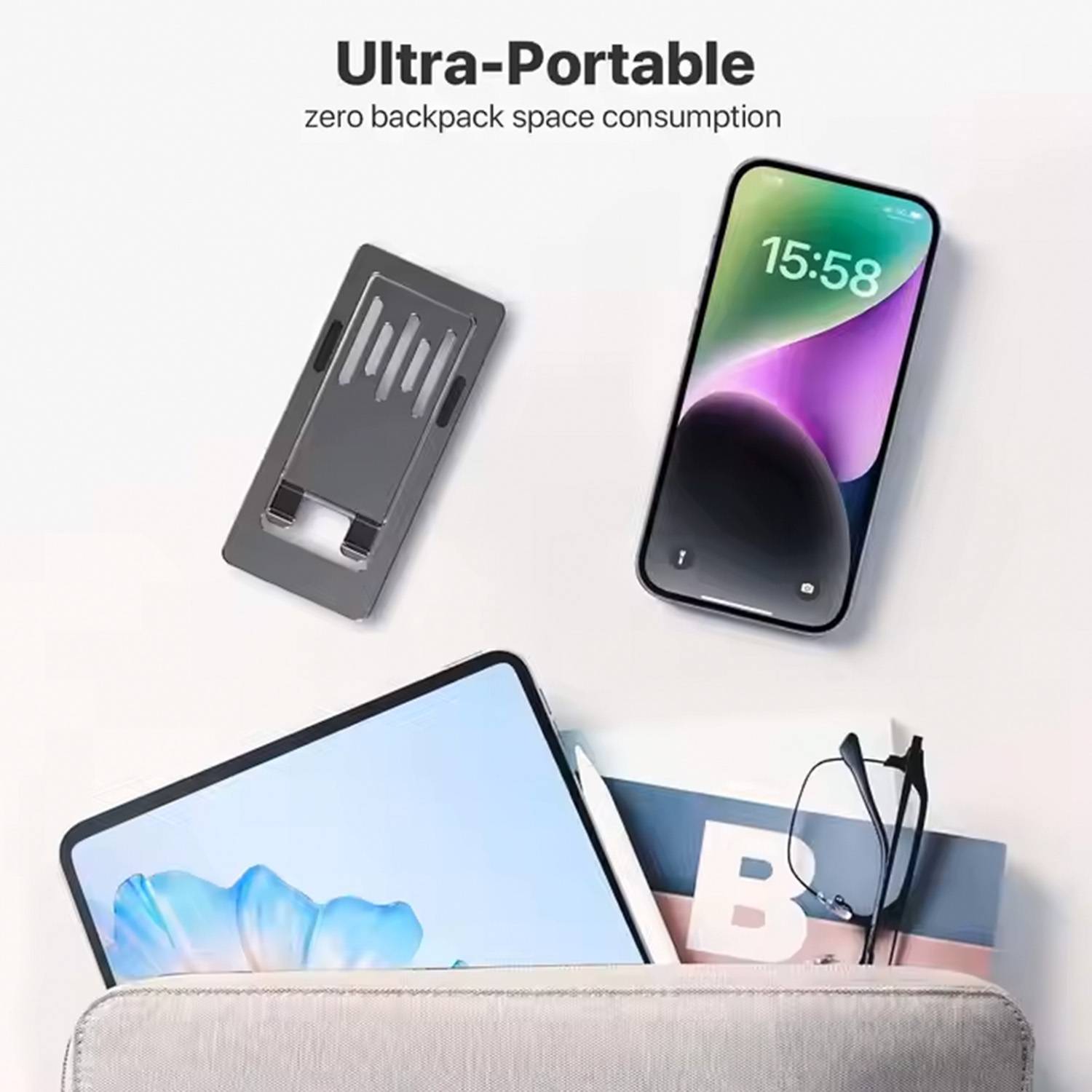 Durable Alloy Ultra-Thin Foldable Phone Stand 2