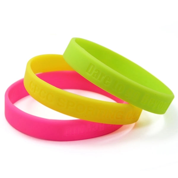Debossed Silicone Wrist Bands 1