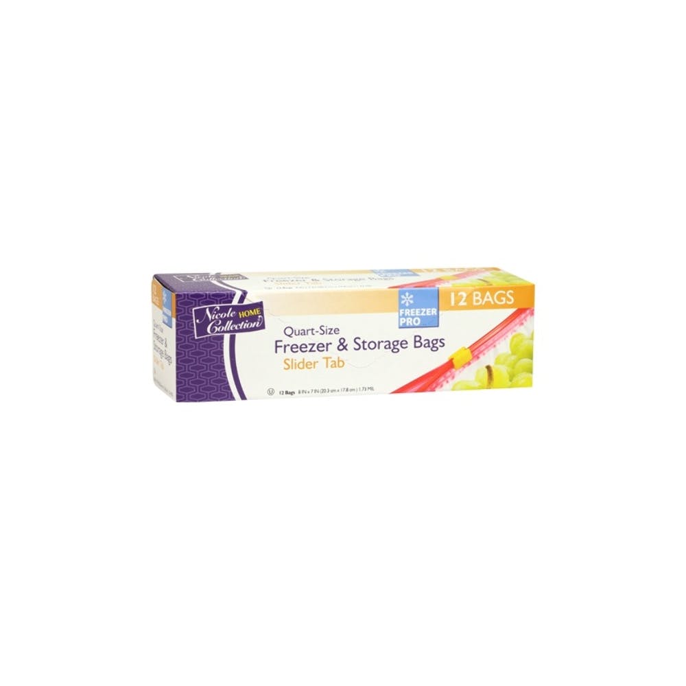 Quart Slide Tab Storage Bags - 12-Count Freezer Kosher Certified 2