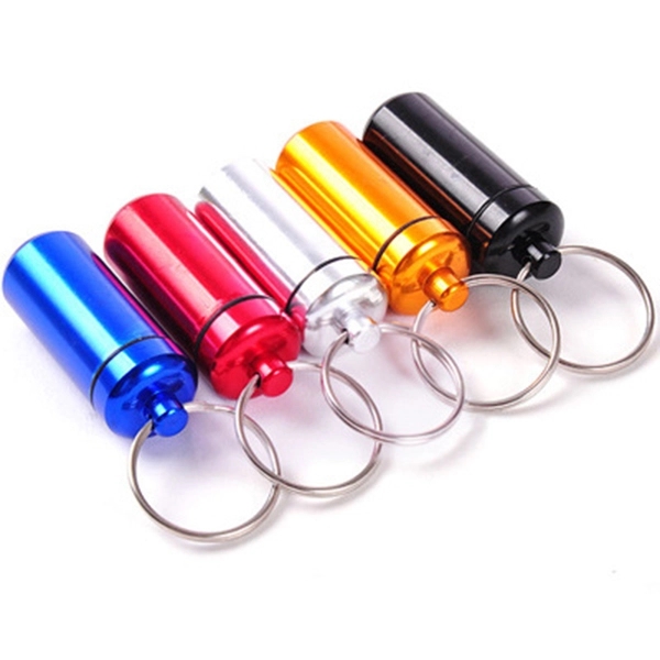 Aluminum Pill Bottle W/ Keychain 3