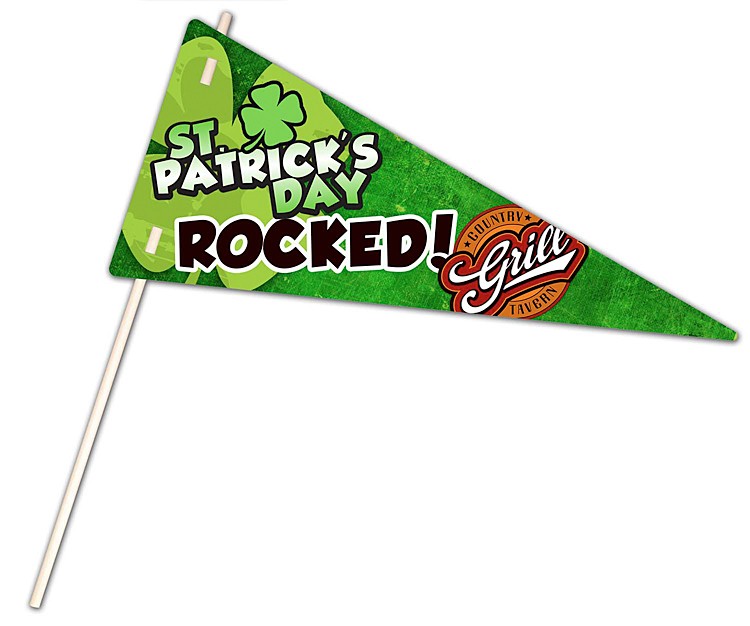 Flexible Plastic Pennant - UV-Coated (1S) - 7x16 - 10 pt. 1