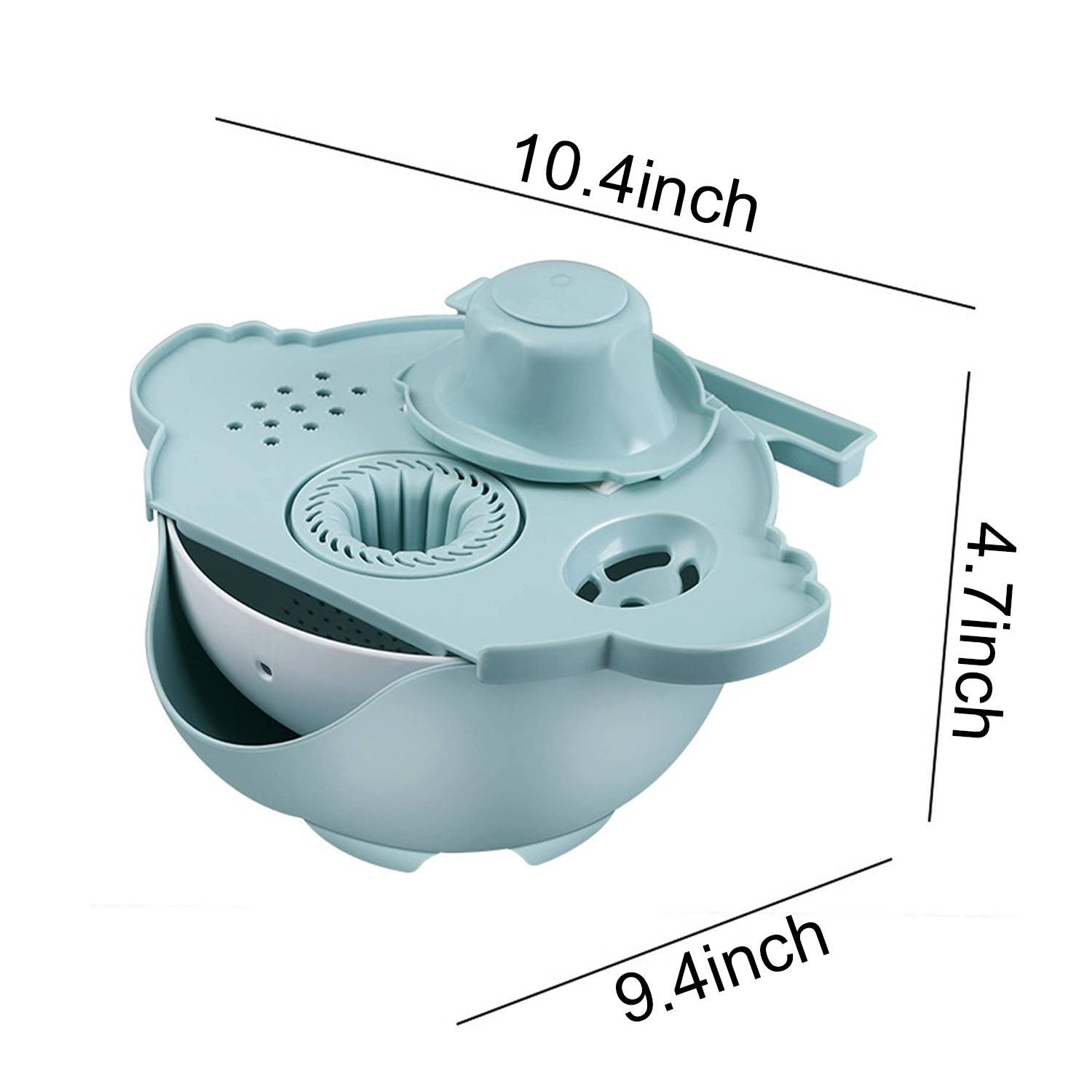 Magic Rotate Vegetable Cutter W/ Drain Basket 8