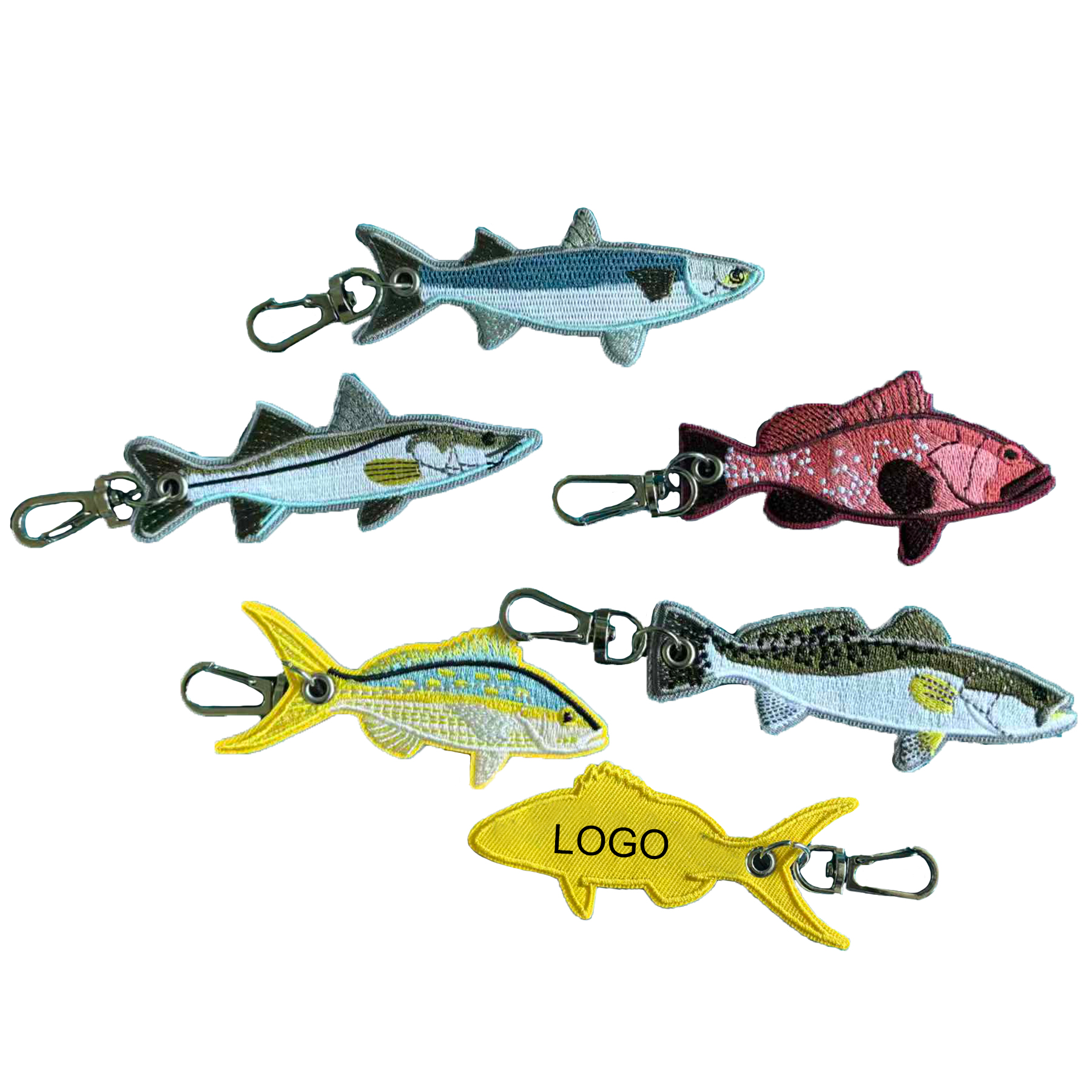 Embroidery Fish Keychain 2