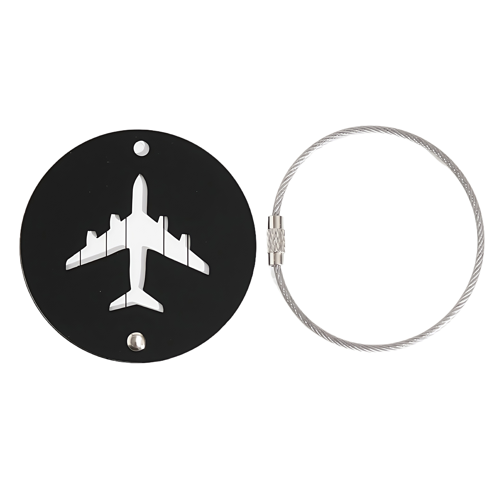 Round Aluminum Luggage Tag for Suitcase 11