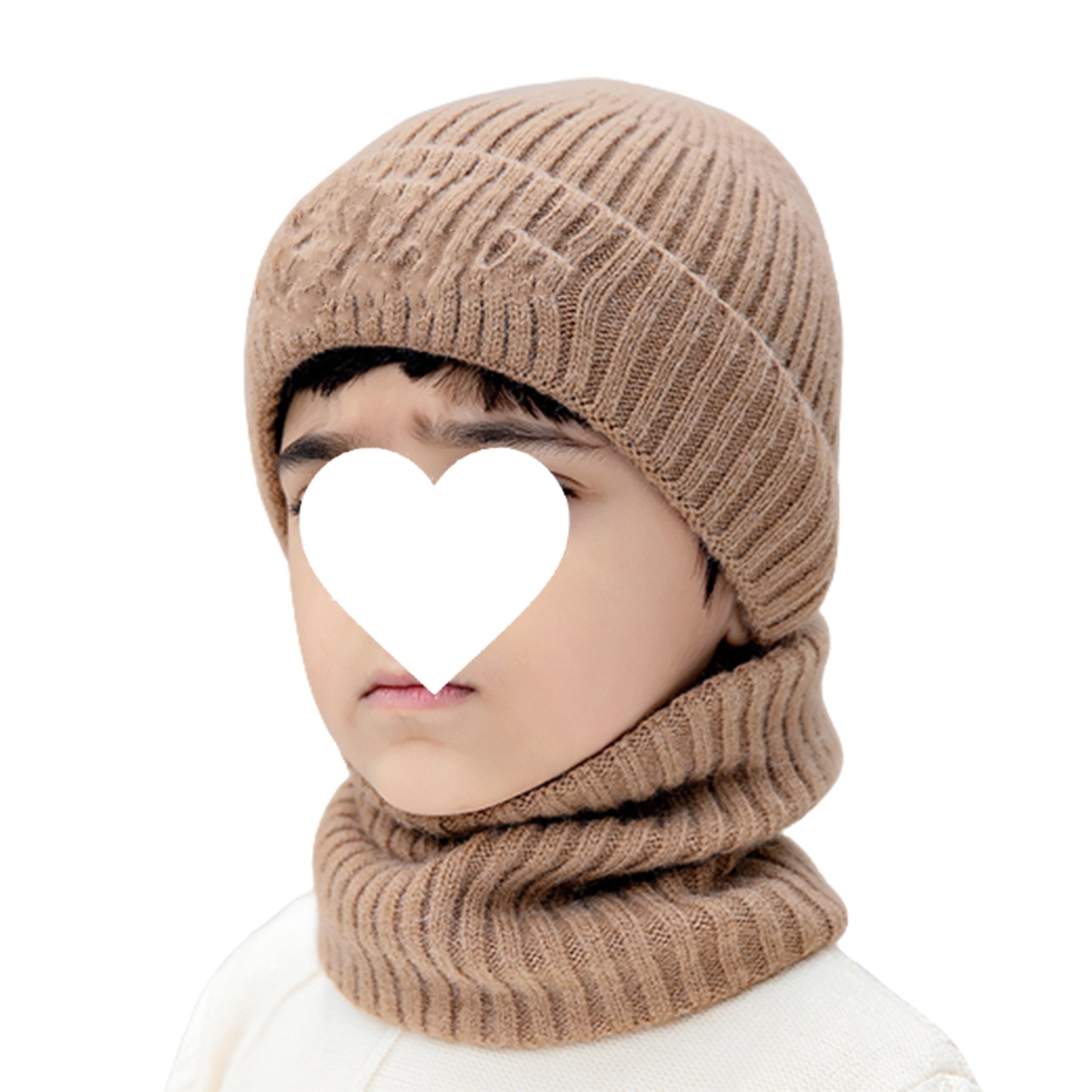Winter Knit Children Hat W/ Scarf 5
