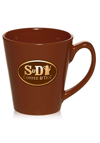 12 oz. Glossy Ceramic Latte Coffee Mugs 8